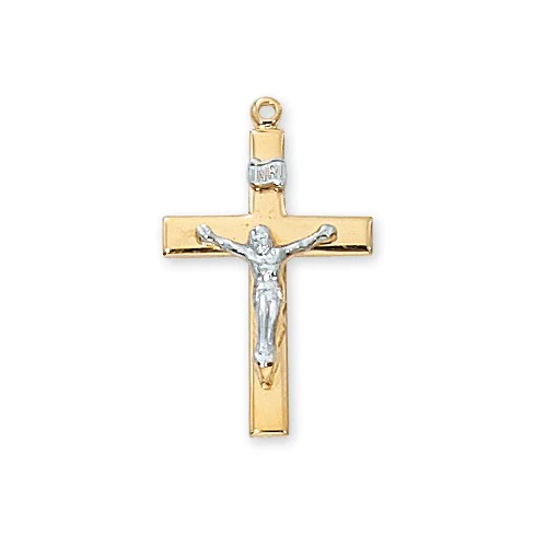 Gold over Sterling Crucifix Pendant