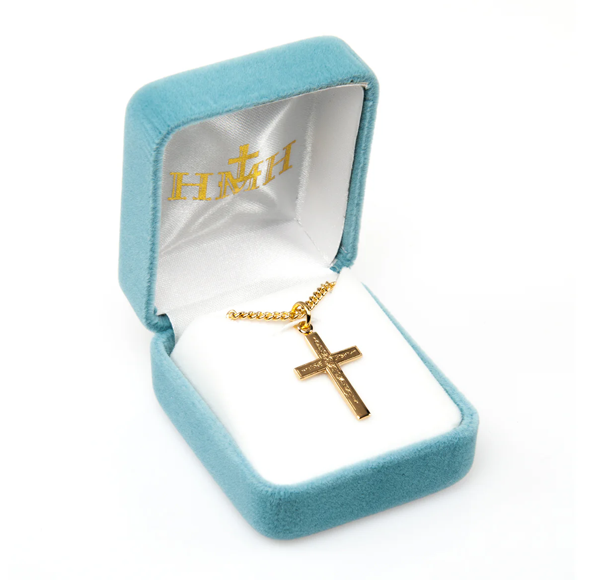 Gold Plated Vine Cross Necklace - Image 2