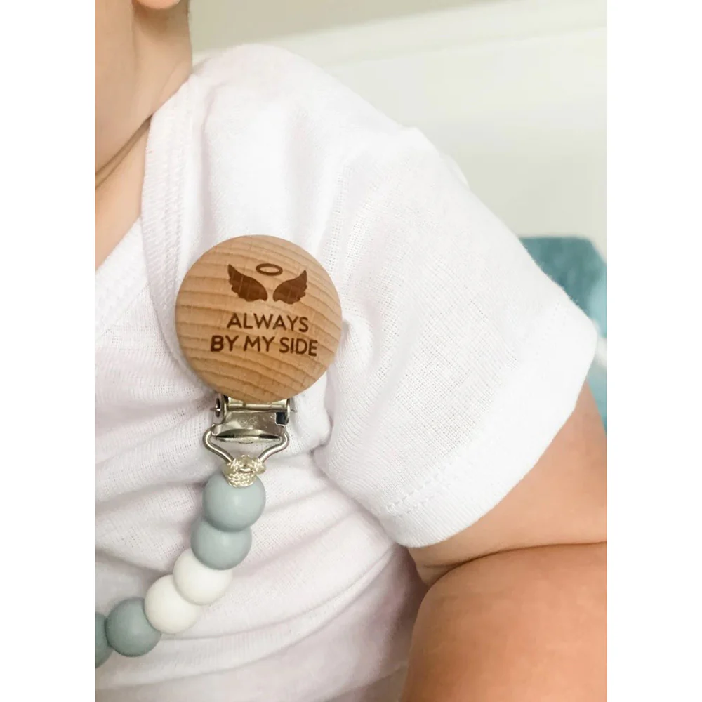 Guardian Angel Pacifier Clip - Pink or Blue - Image 10