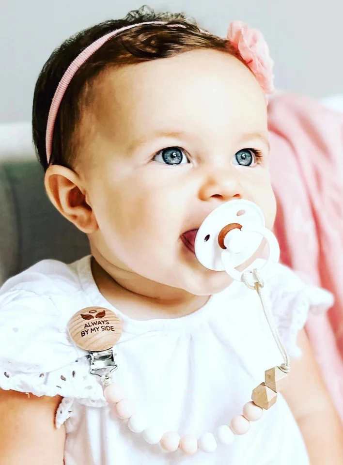 Guardian Angel Pacifier Clip - Pink or Blue - Image 5