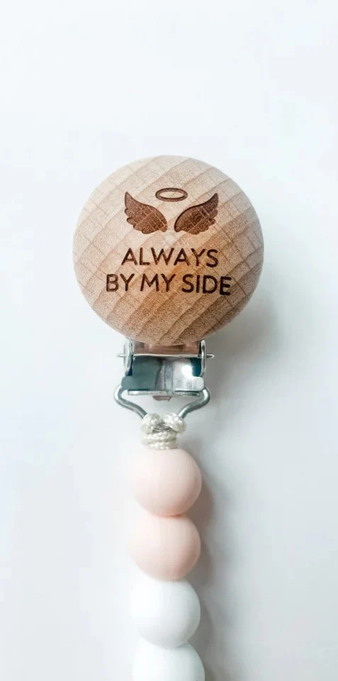 Guardian Angel Pacifier Clip - Pink or Blue - Image 6