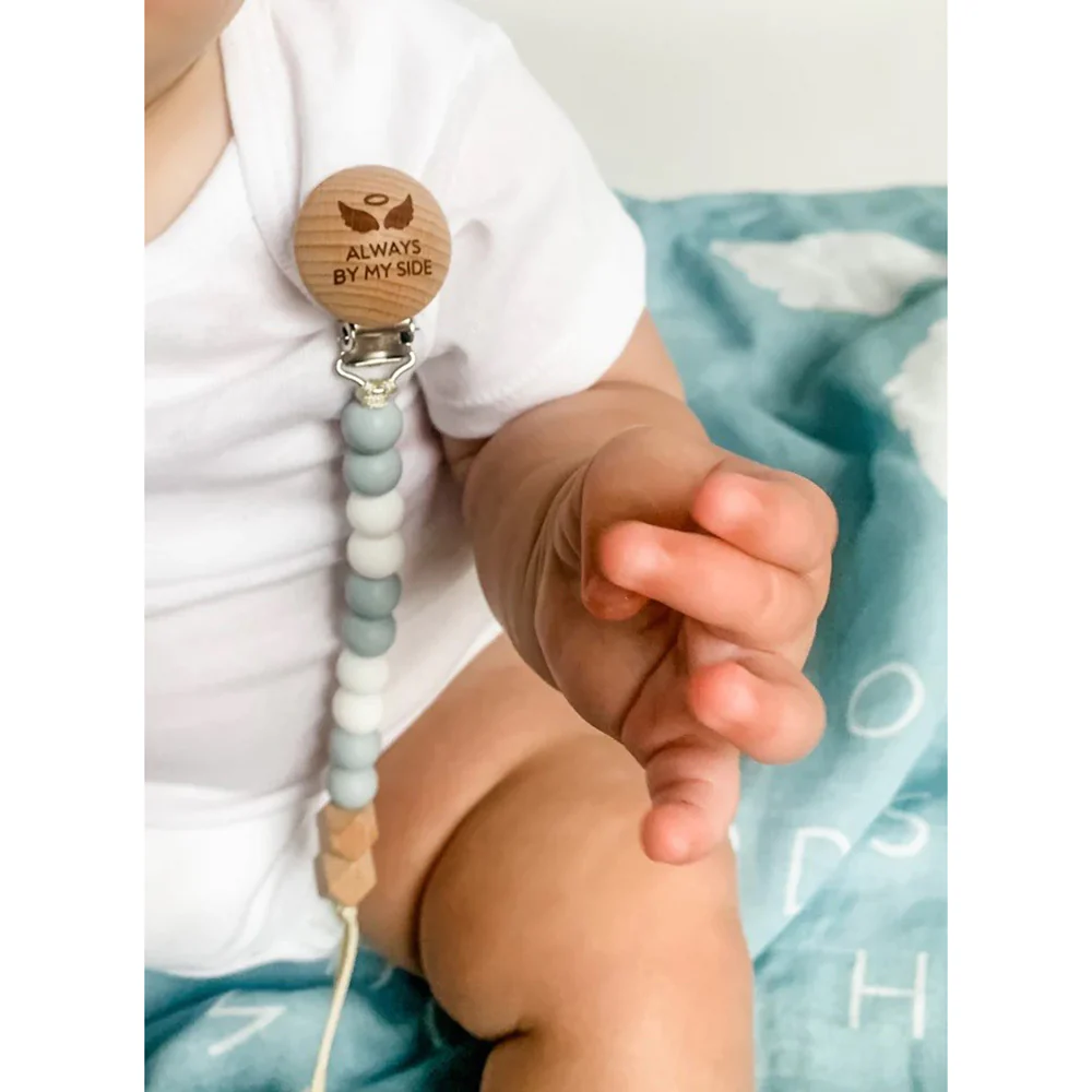Guardian Angel Pacifier Clip - Pink or Blue - Image 9