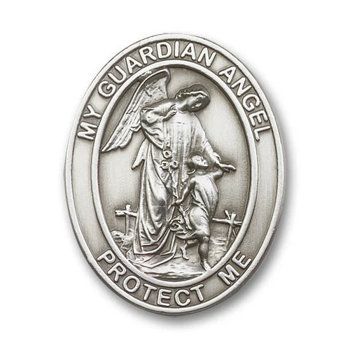 Guardian Angel Visor Clip, Bliss, Antique Silver - Image 2