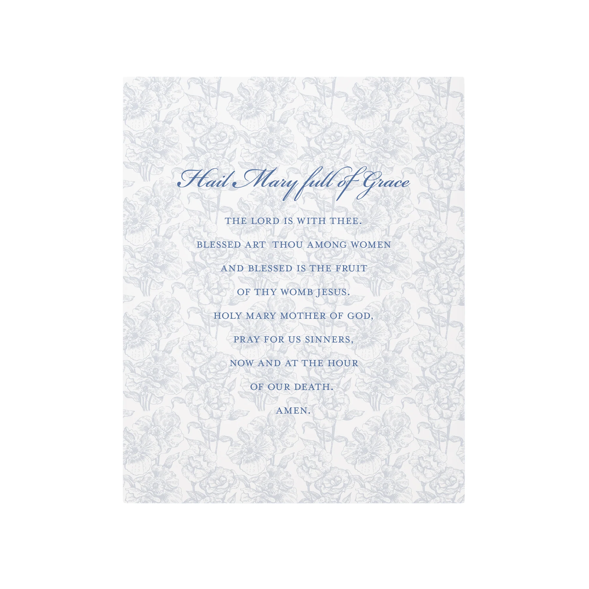 Hail Mary Toile Art Plaque - 10" - Image 3