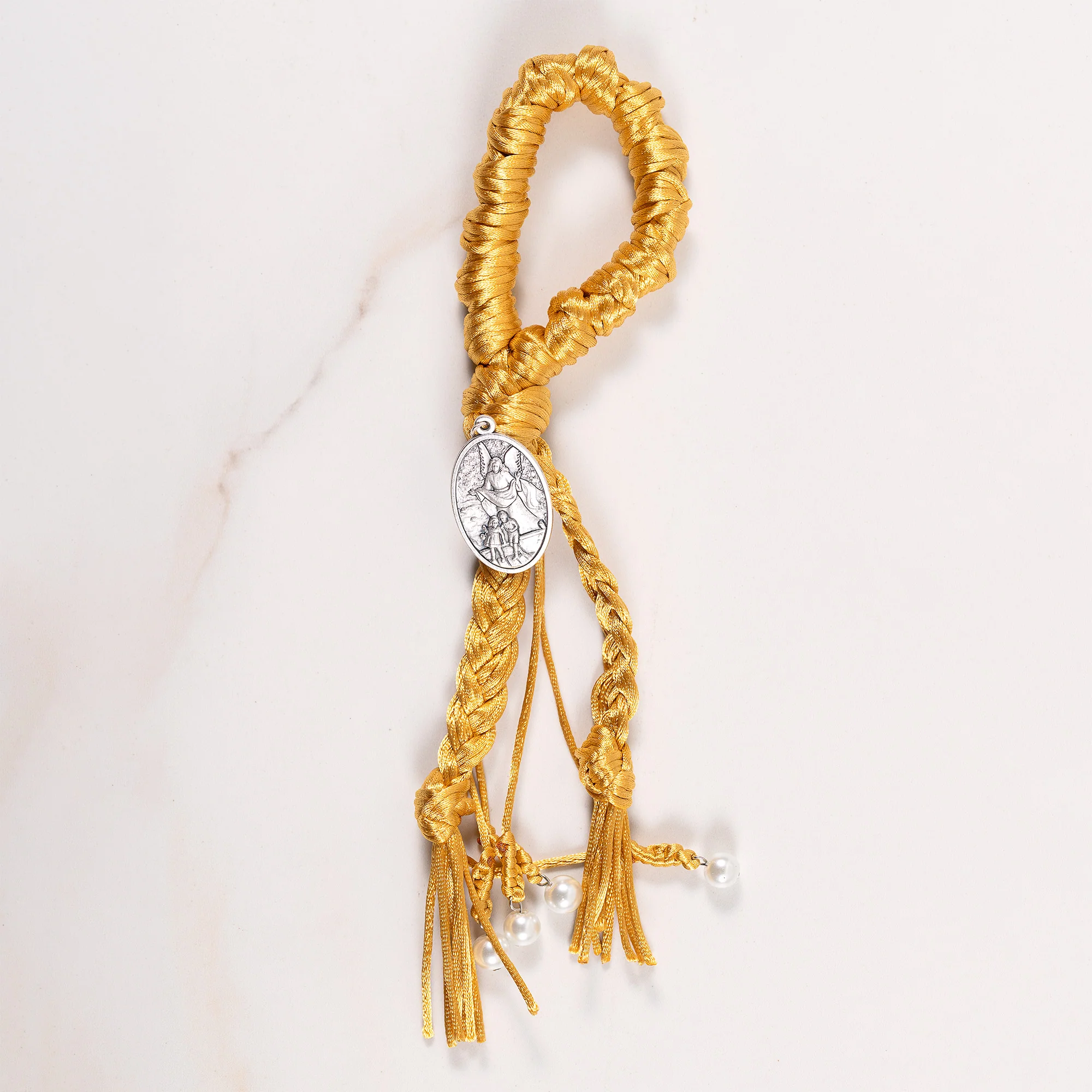 Handcrafted Braided Golden Yellow St. Michael Home Blessing - Image 2