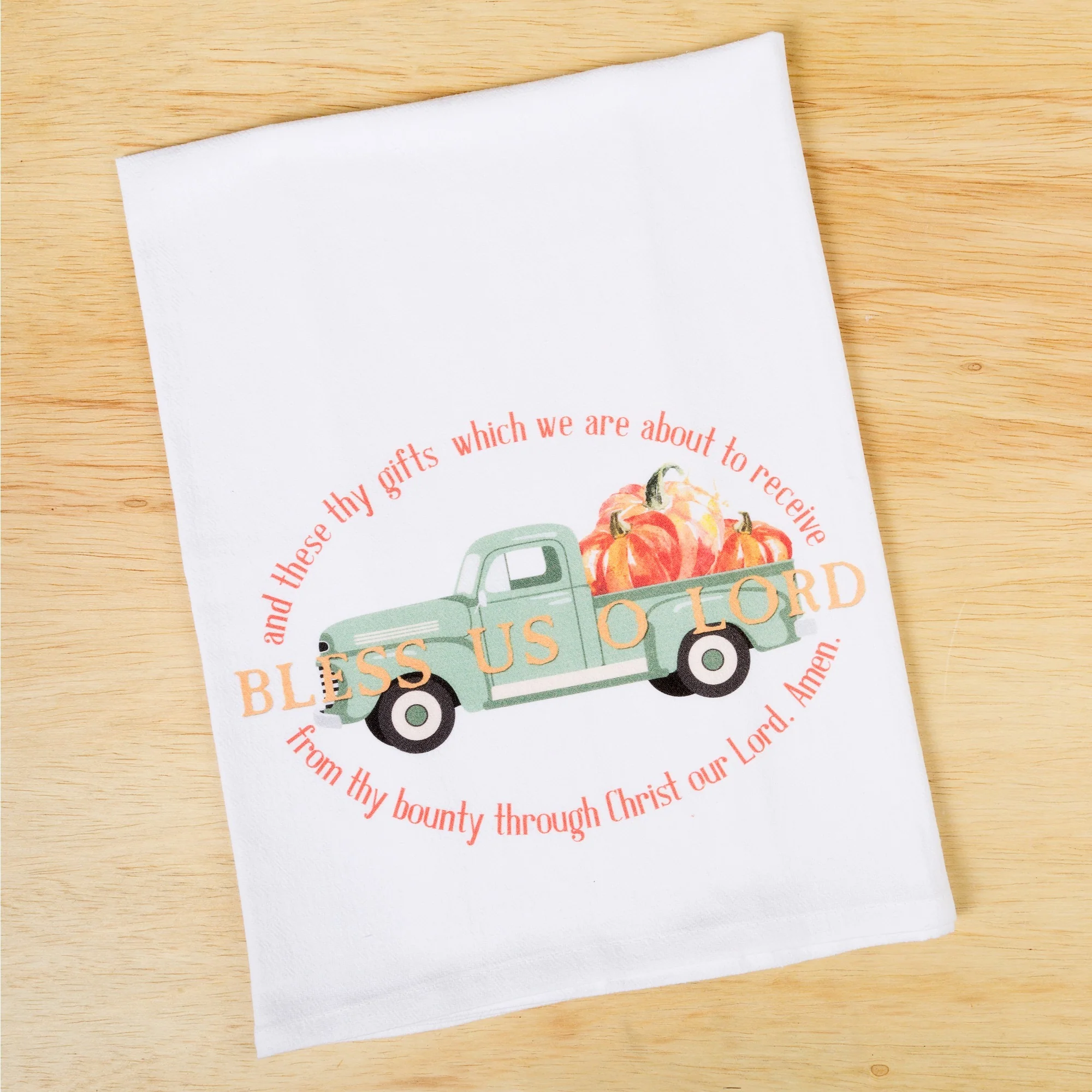Harvest Bless Us O Lord Dish Towel