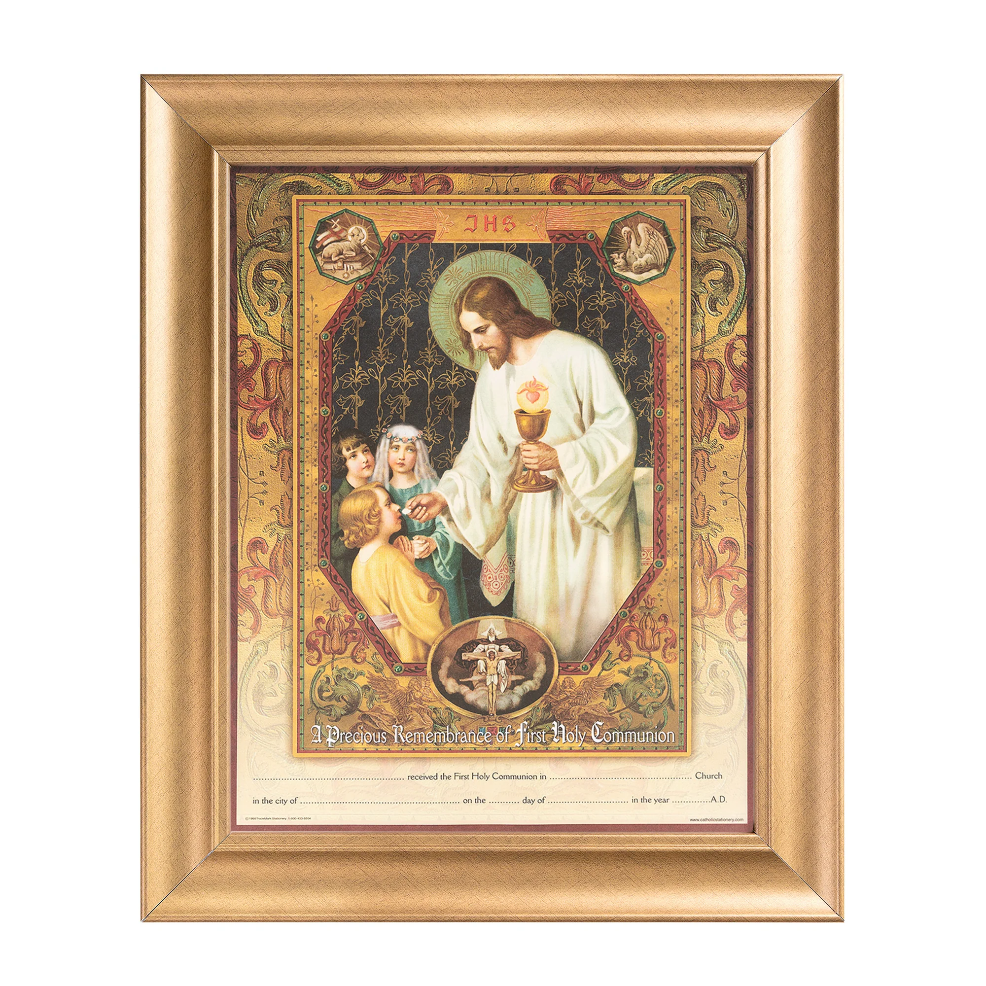 Heirloom Gold Framed First Holy Communion Certificate - 11 x 14 - Image 2