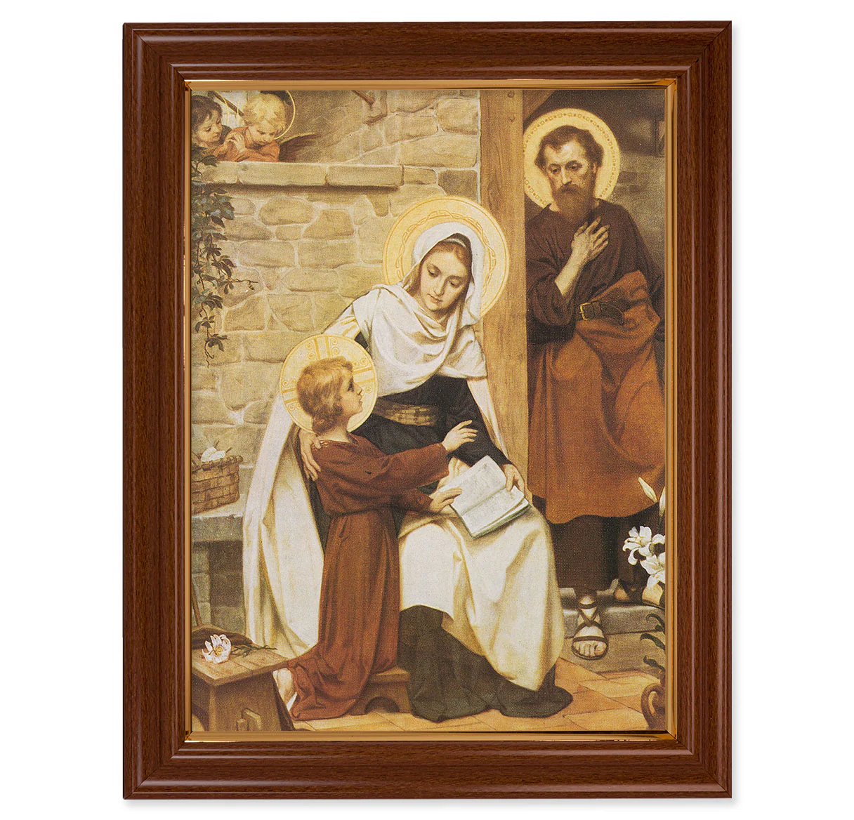 Holy Family in Nazareth Walnut Framed Art