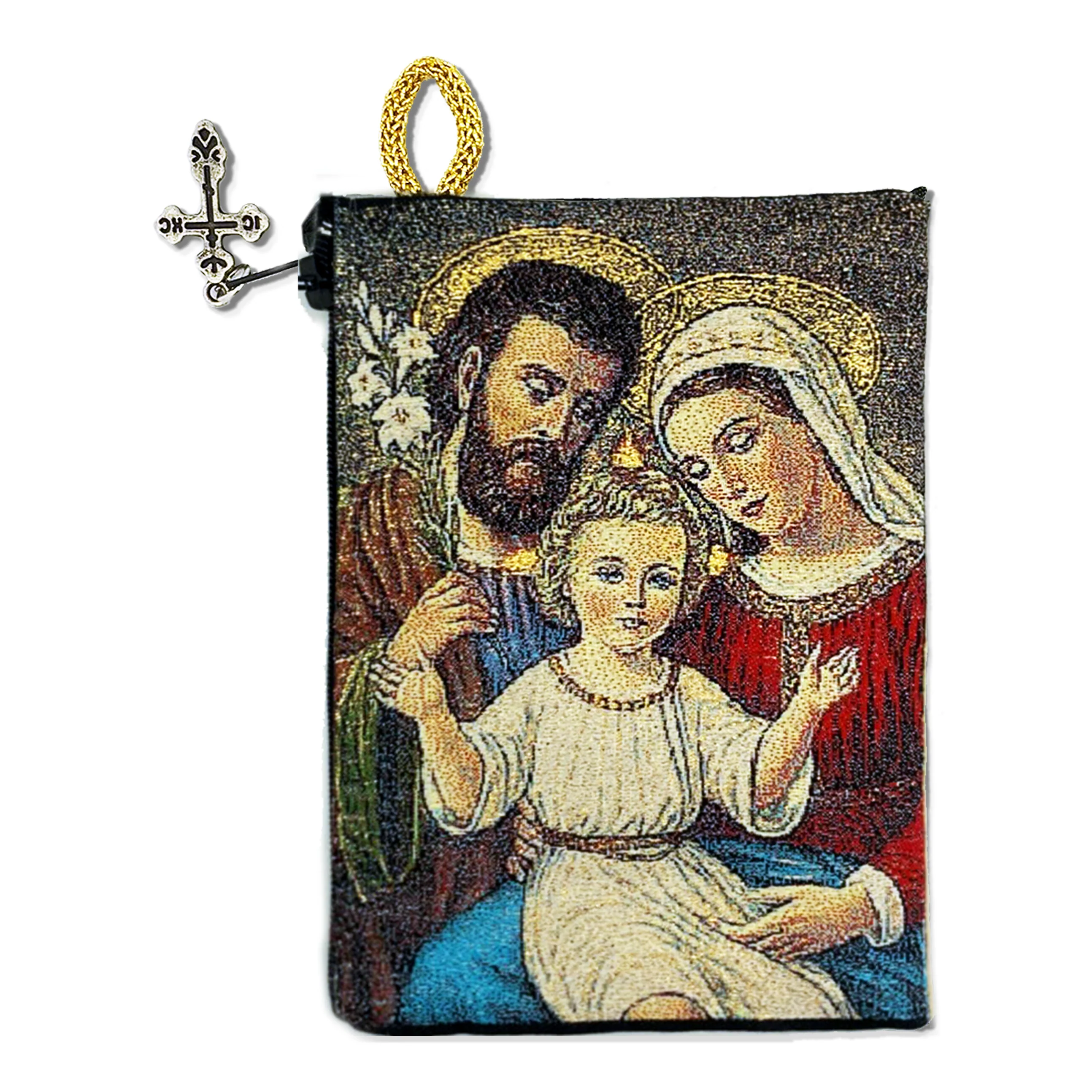 Holy Family Tapestry Rosary Pouch - Image 2
