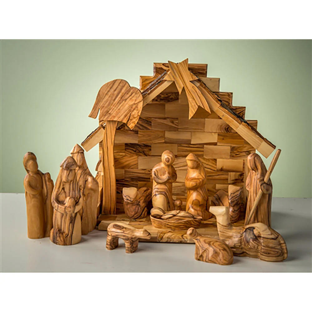 Holy Land Figurines & Stable Nativity - 13 Pieces