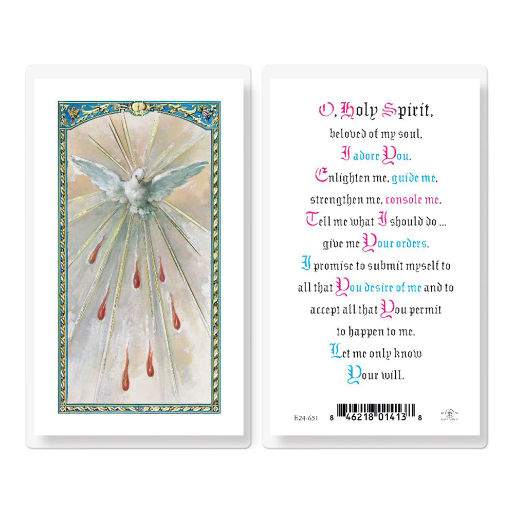 Holy Spirit Laminated Prayer Card