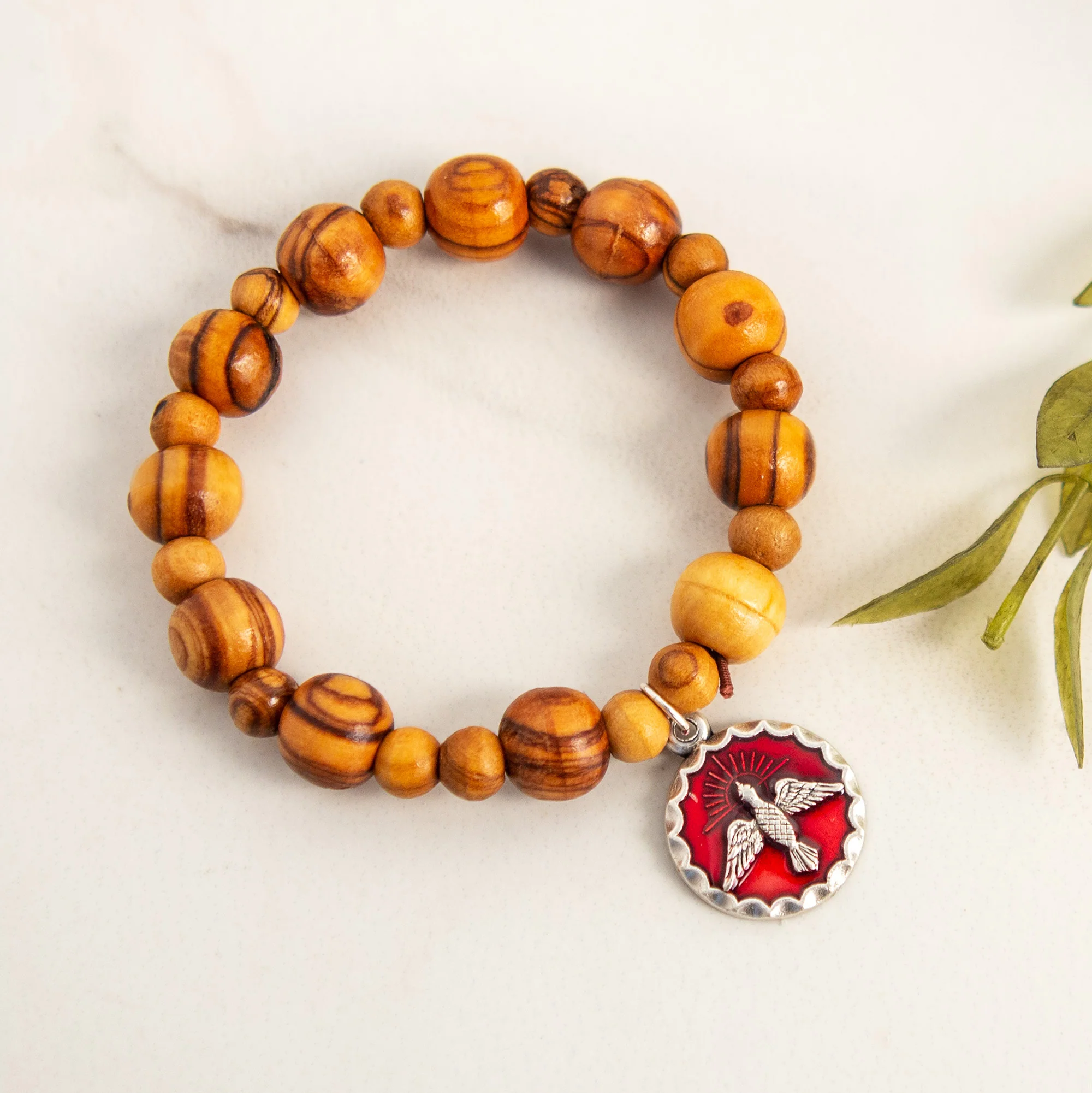 Holy Spirit Olive Wood Bracelet
