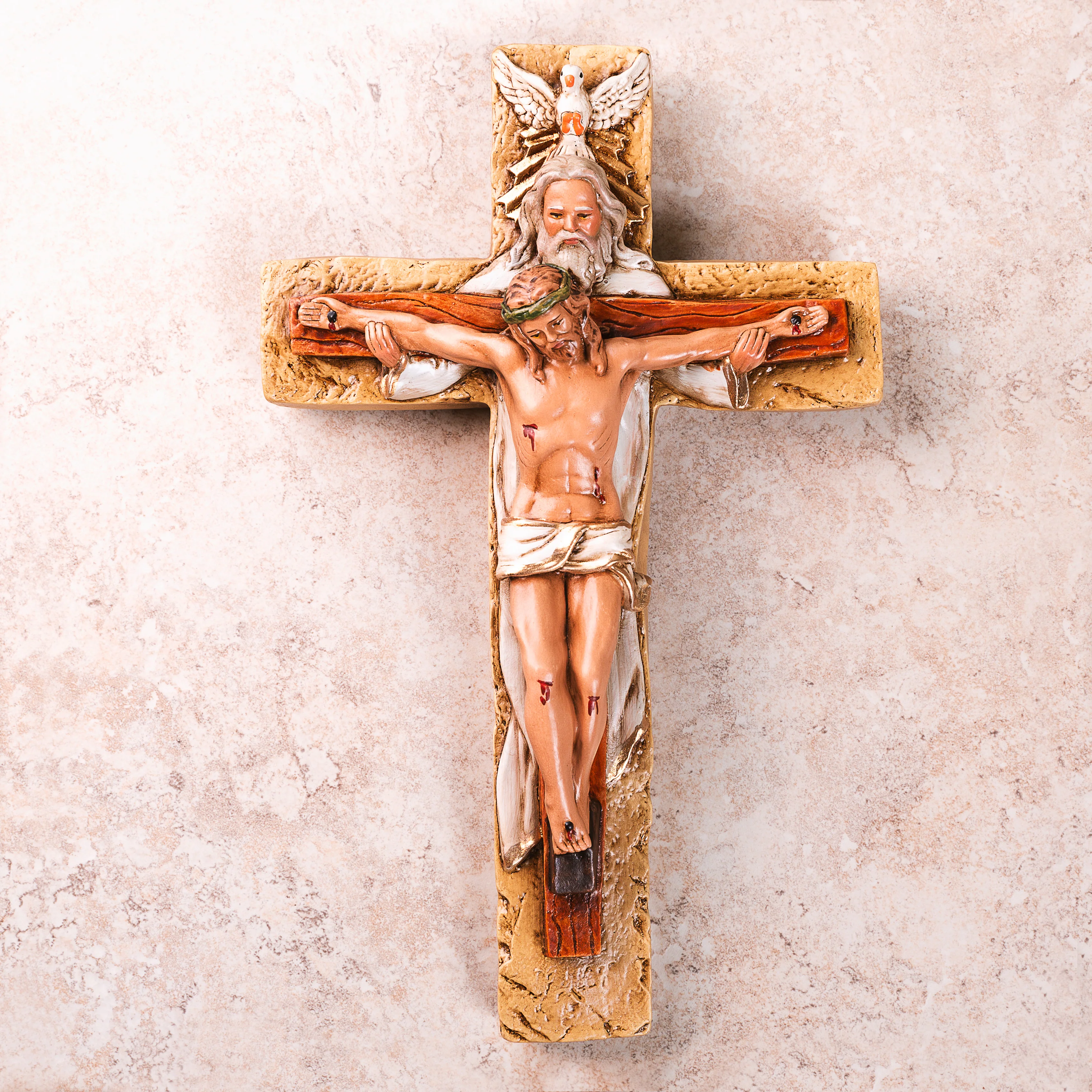 Holy Trinity Wall Crucifix - 11"