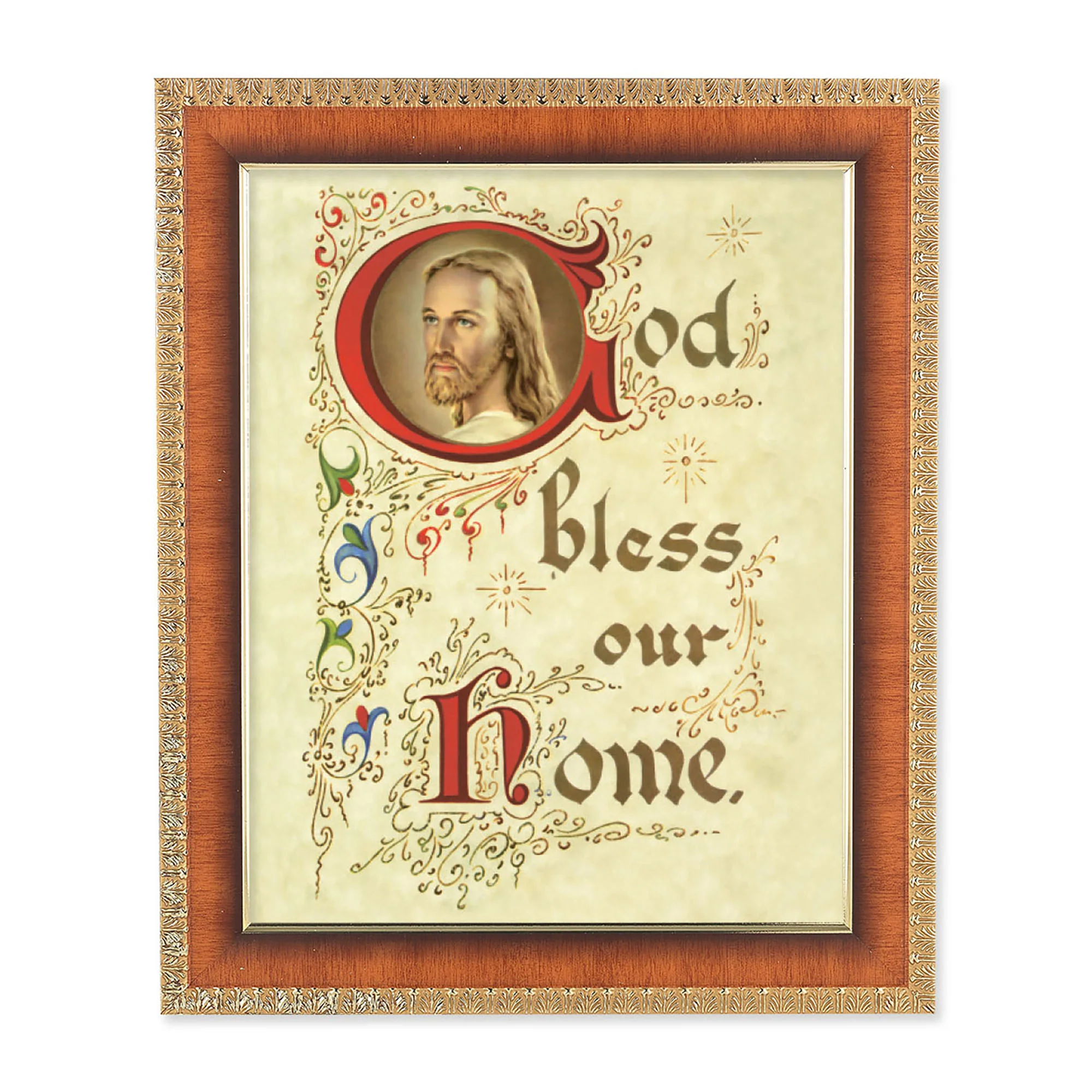 Home Blessing Tiger Cherry & Gold Framed Print  - 8" x 10" - Image 2