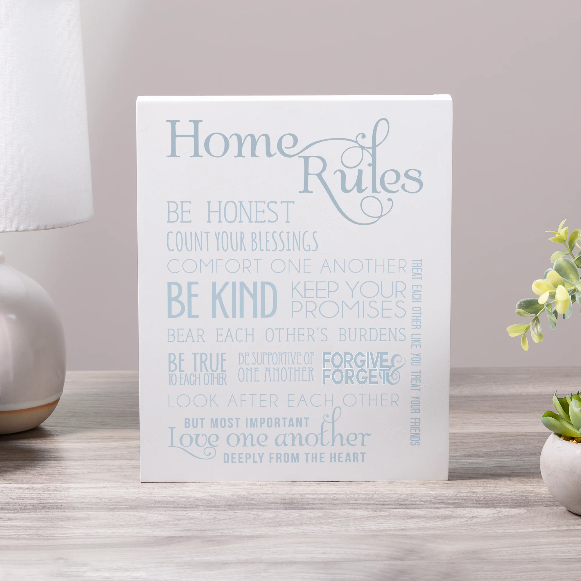 Home Rules Plaque - 10"