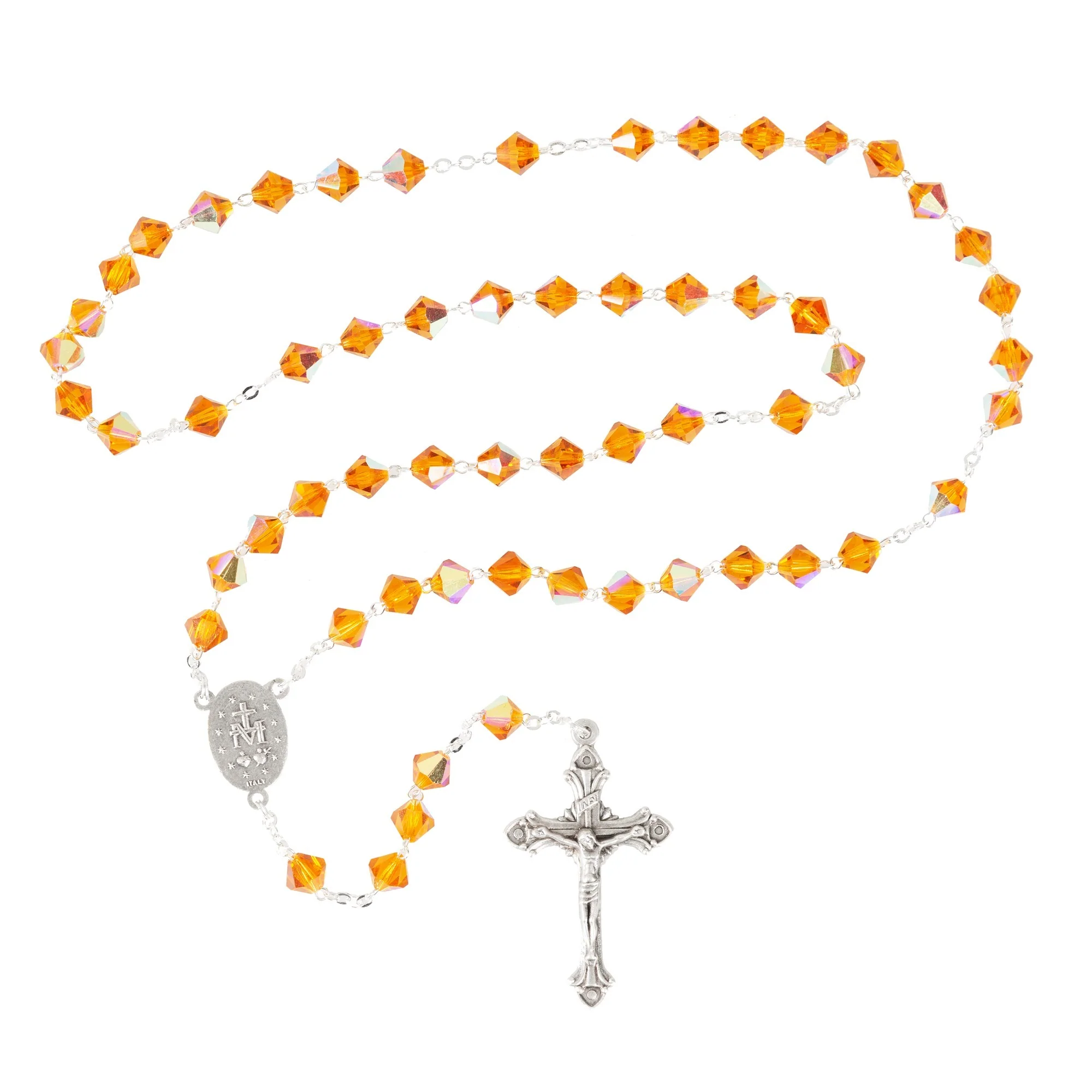 Honey Topaz Crystal Rosary