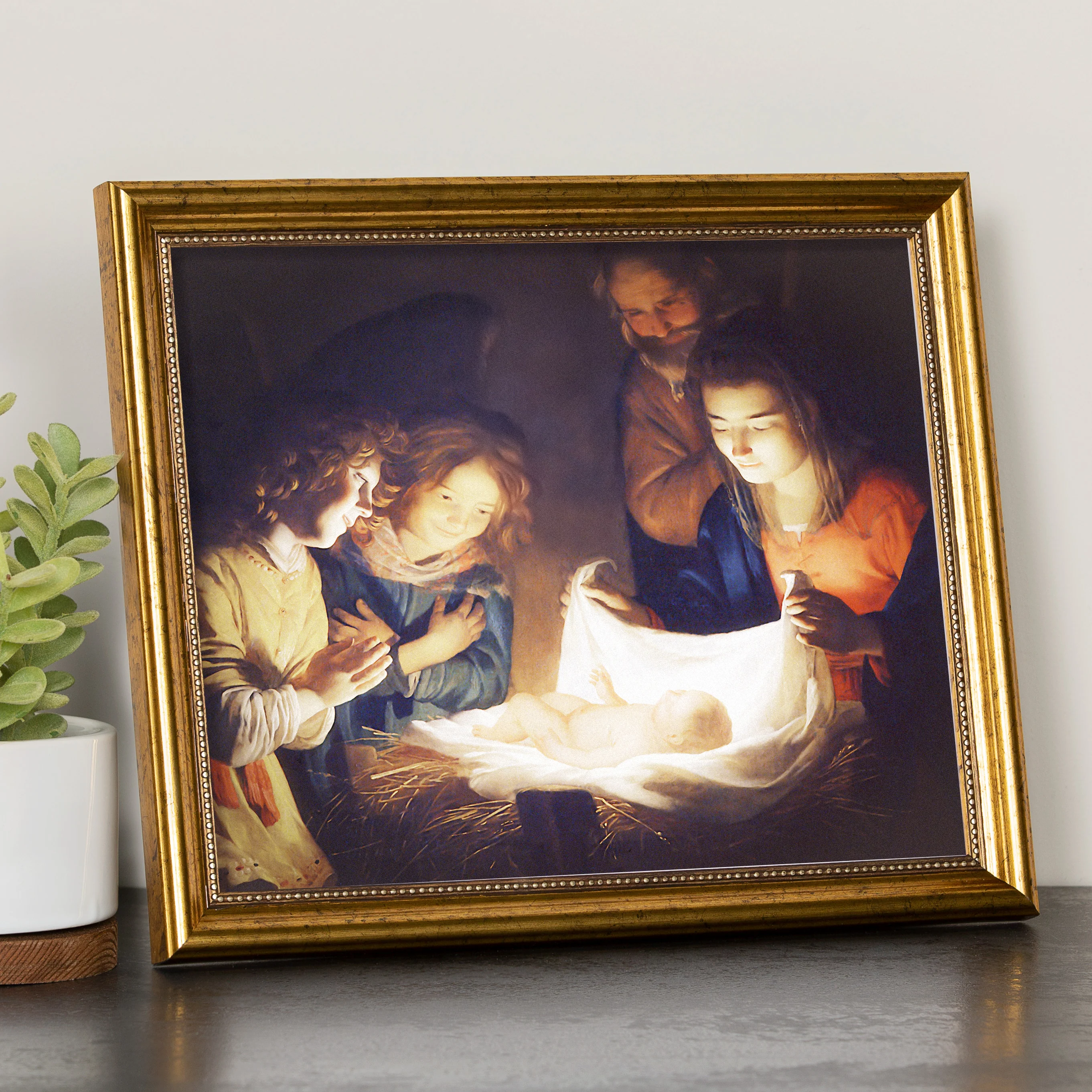 Honthorst Nativity Gold Framed Print - Multiple Sizes - Image 2