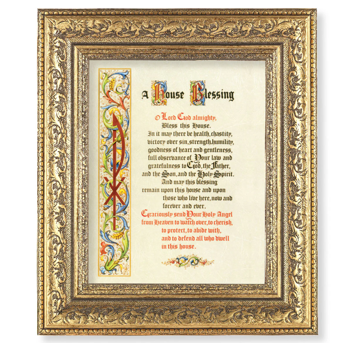 House Blessing Prayer Gold Framed Art - 8" x 10"