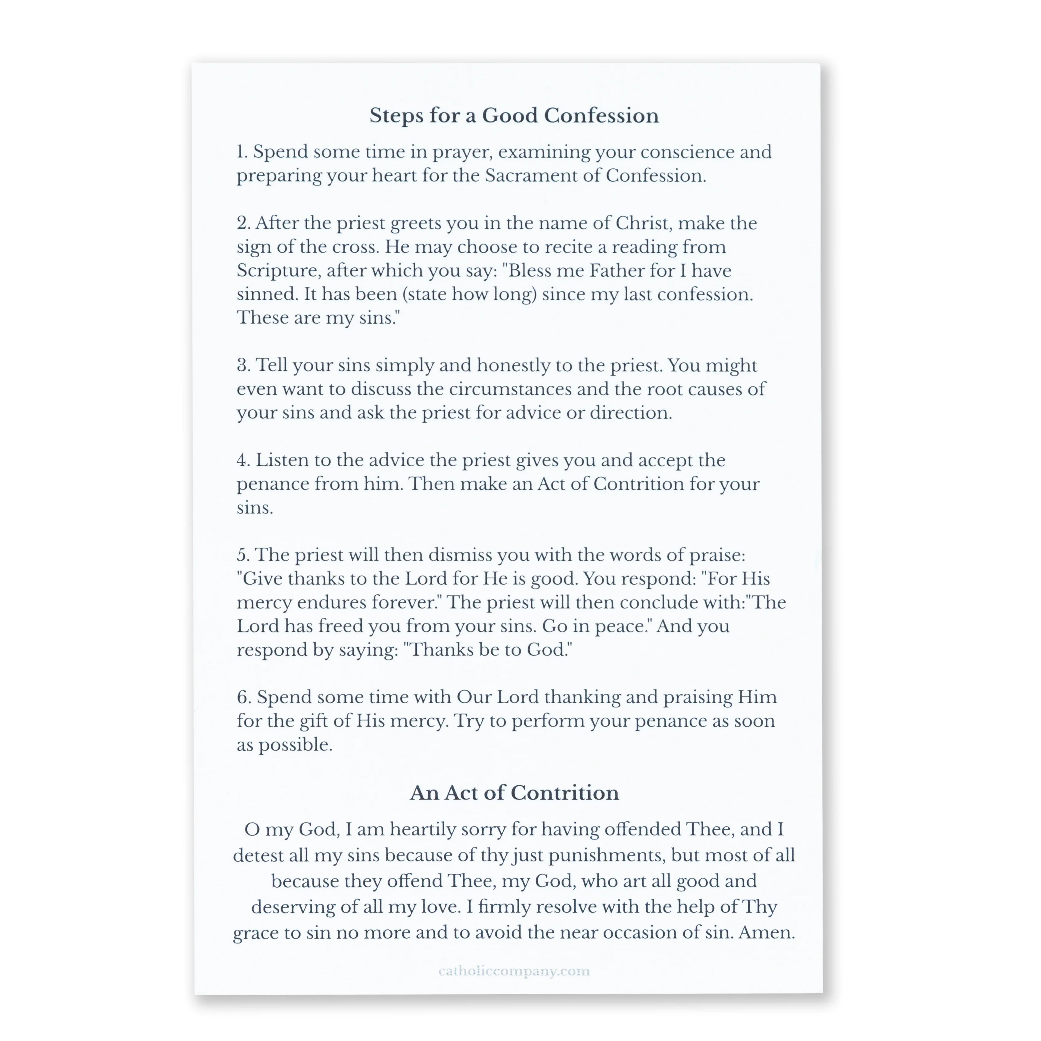 How To Make A Good Confession Card Pack - Image 2