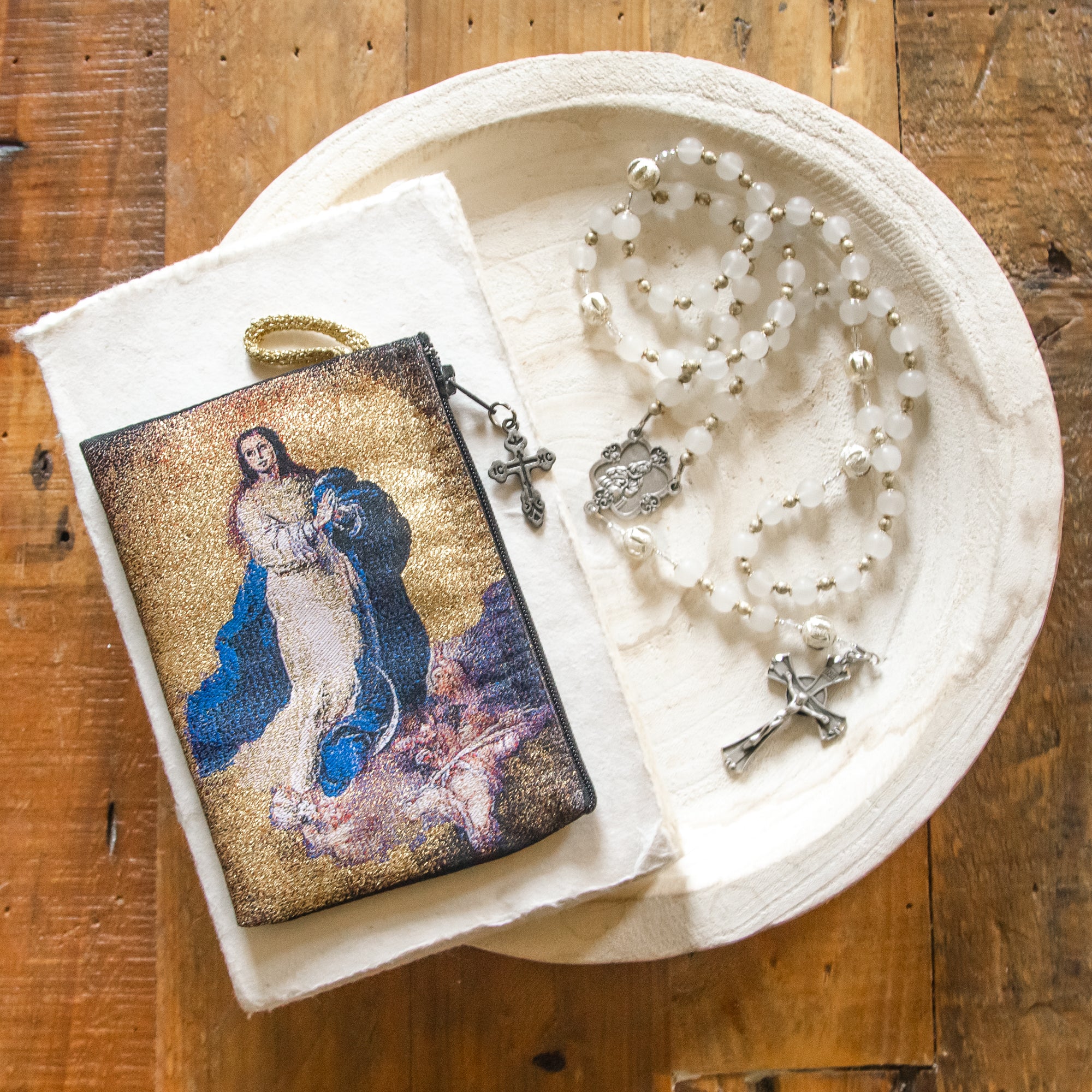 Immaculate Conception and Holy Family Rosary Pouch - Image 2