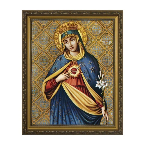 Immaculate Heart with Gold Frame - 11" x 14"