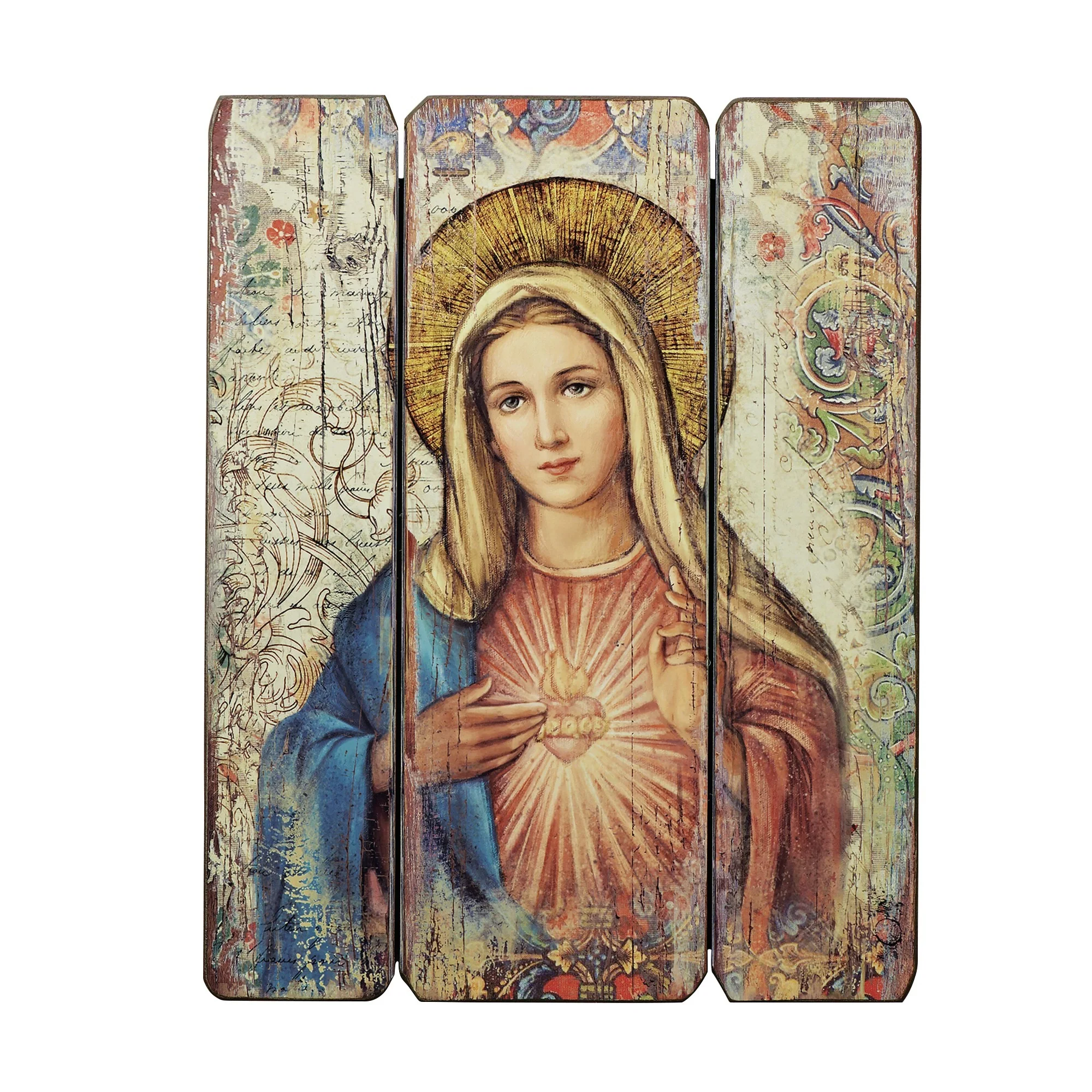 Immaculate Heart Wooden Wall Plaque - Image 2