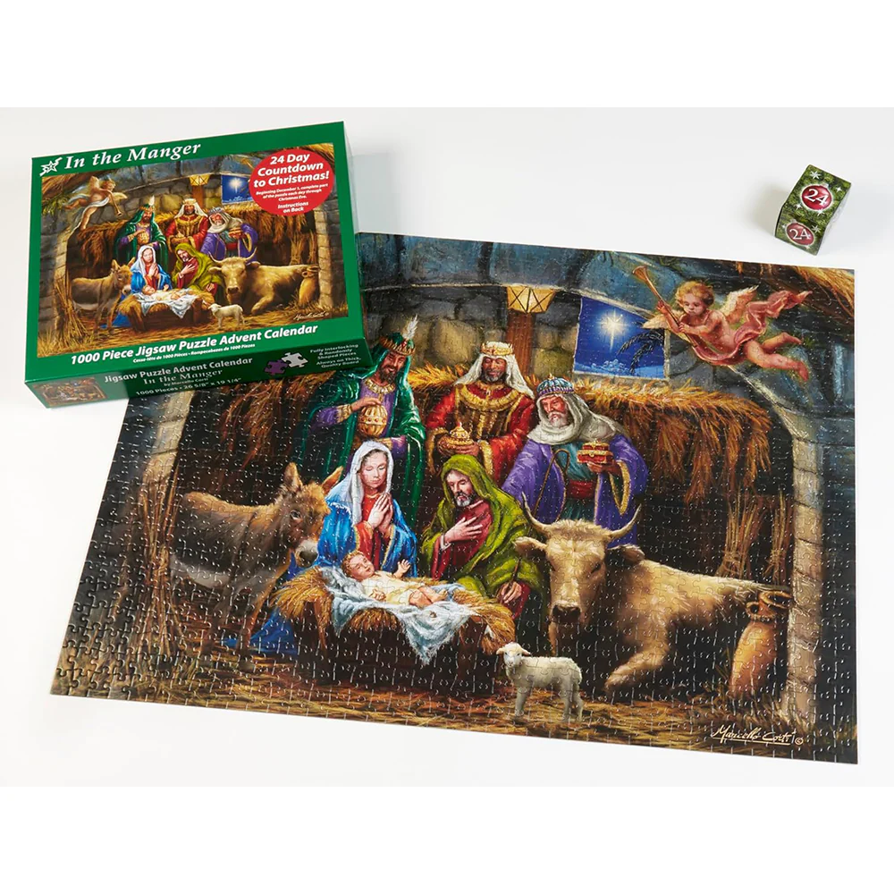 In The Manger Jigsaw Puzzle Advent Calendar - 1000 Pieces - Image 5