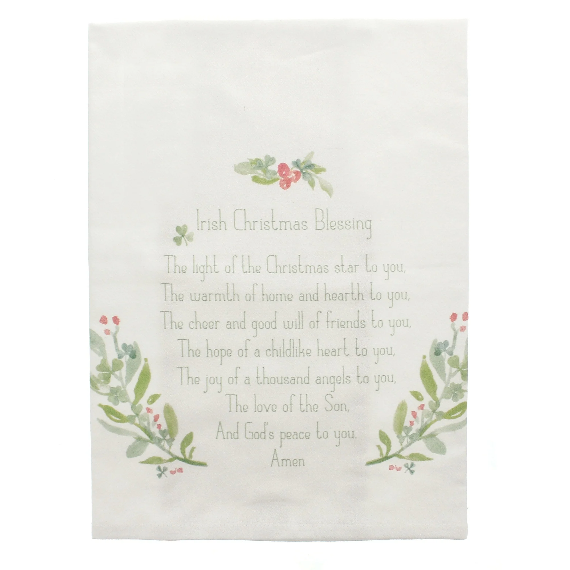 Irish Christmas Blessing Flour Sack Dish Towel - Image 2