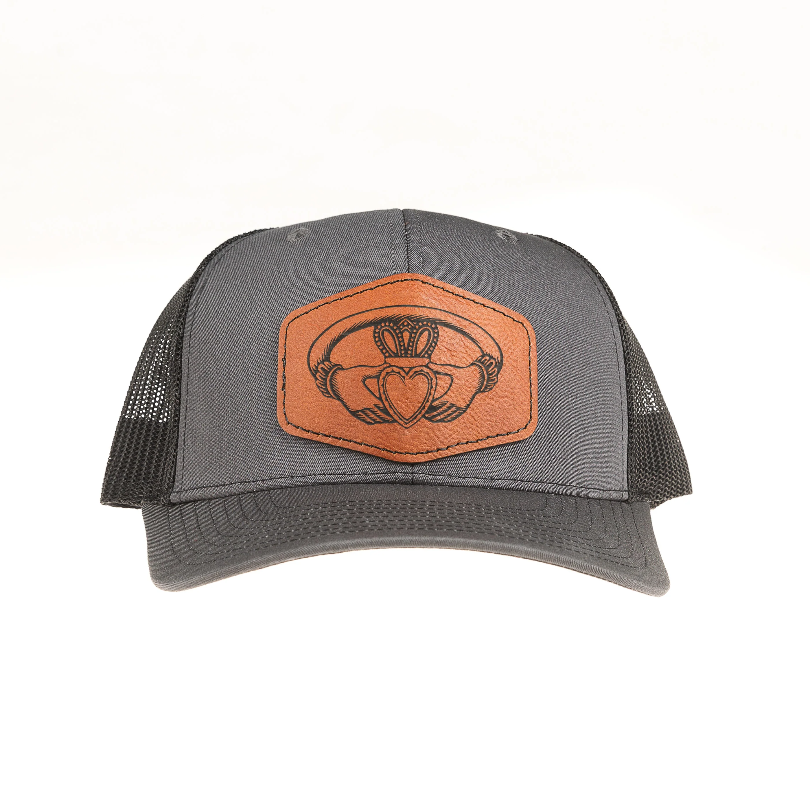 Irish Claddagh Leather Patch Ball Cap - Image 3