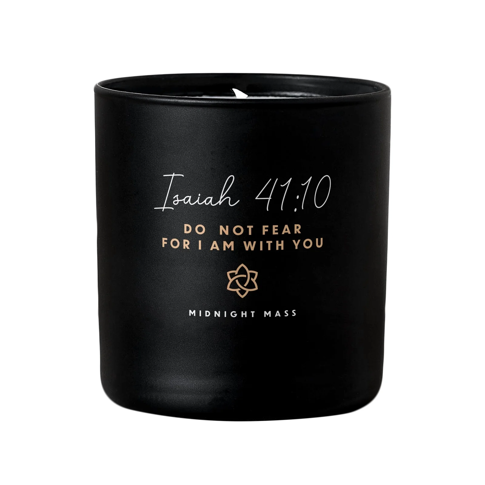 Isaiah 41:10 Black Candle - Image 2