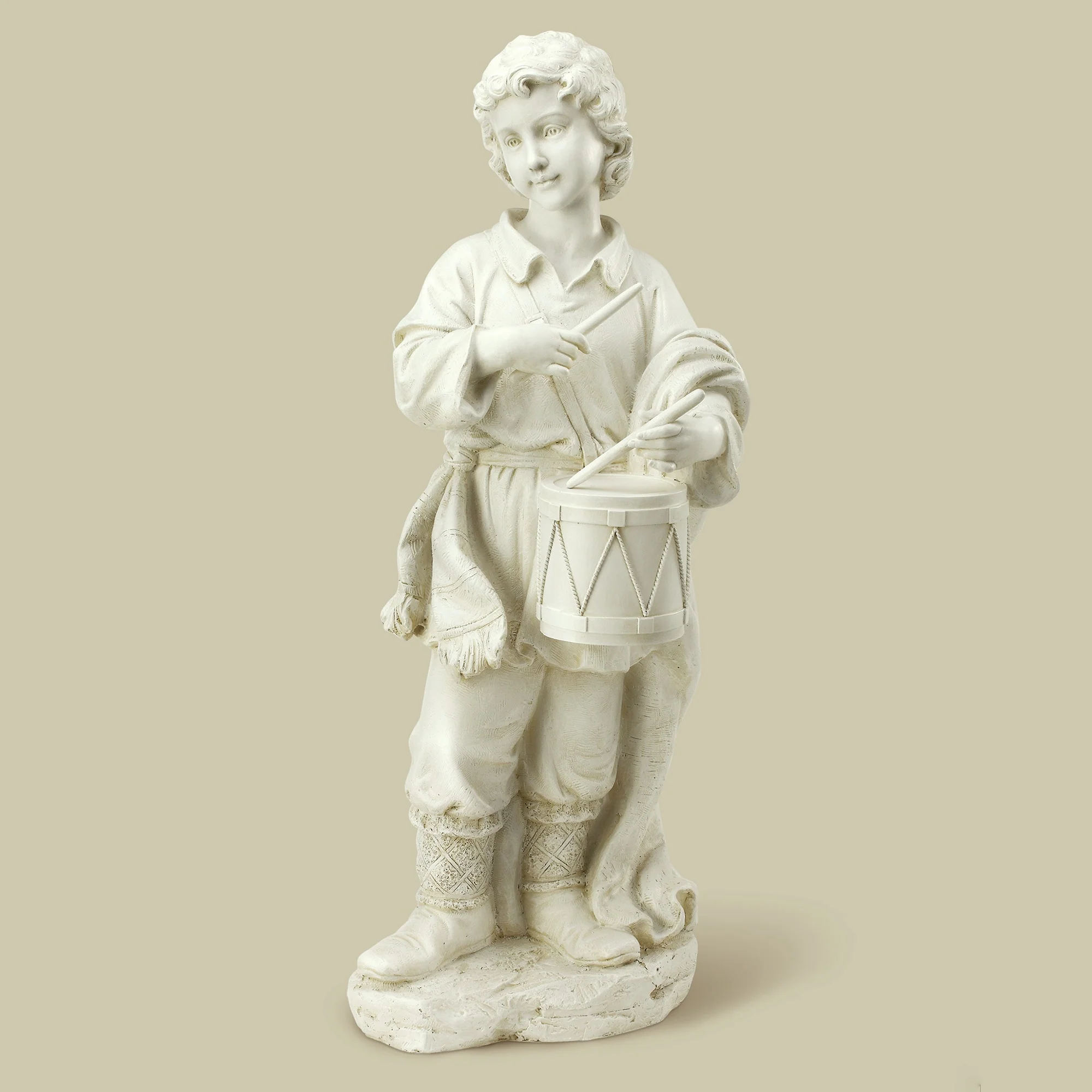 Ivory Drummer Boy Figure - 39" Scale