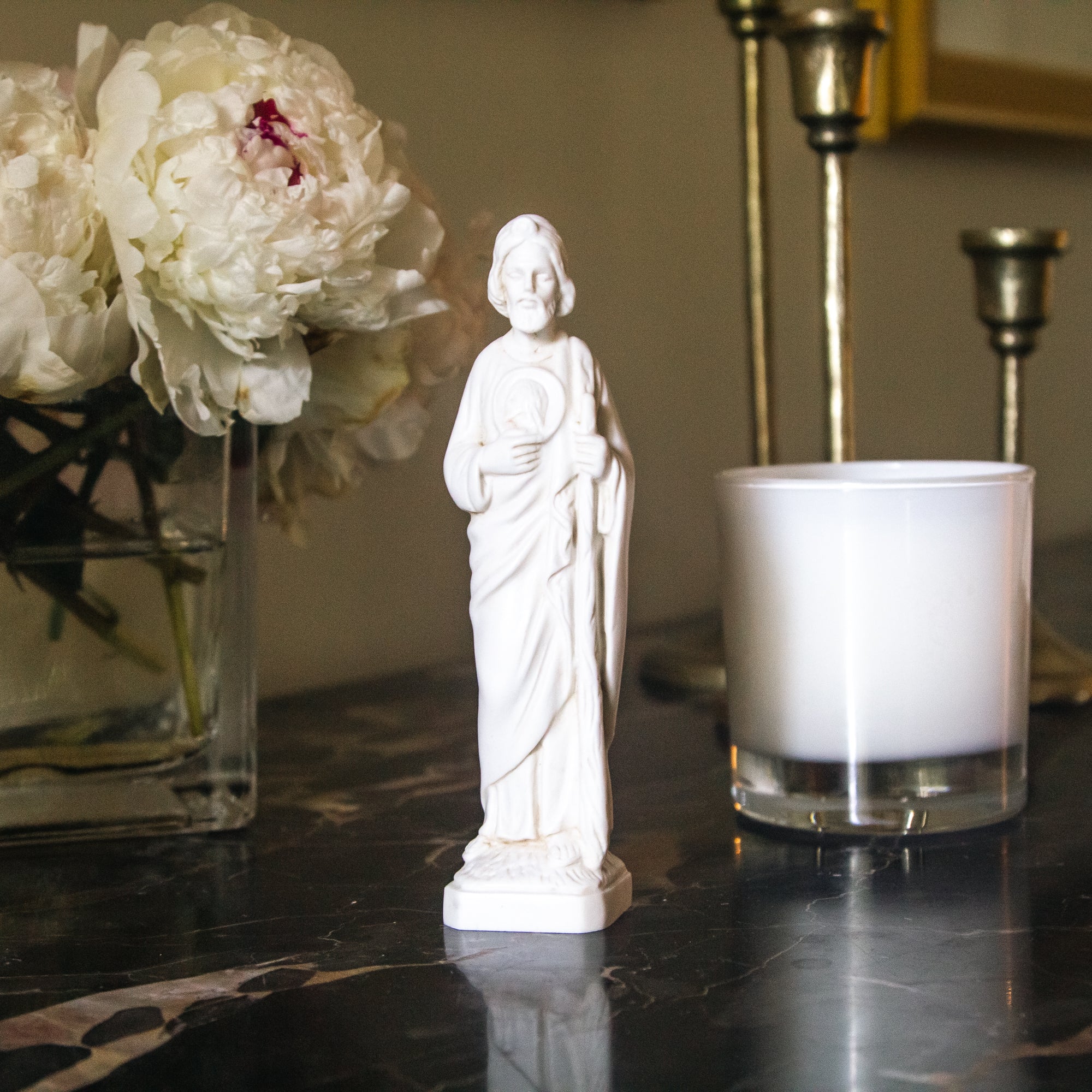 Ivory Finish St. Jude Statue - 6"