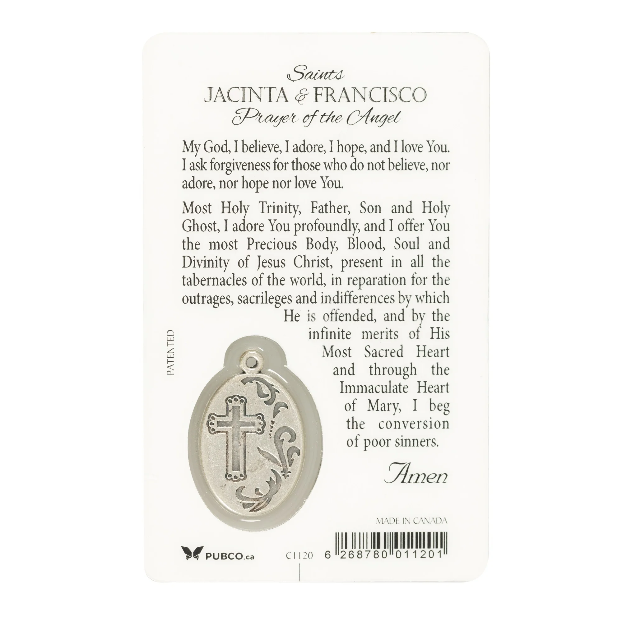 Jacinta & Francisco Fatima Pocket Prayer Card and Medal - Image 2