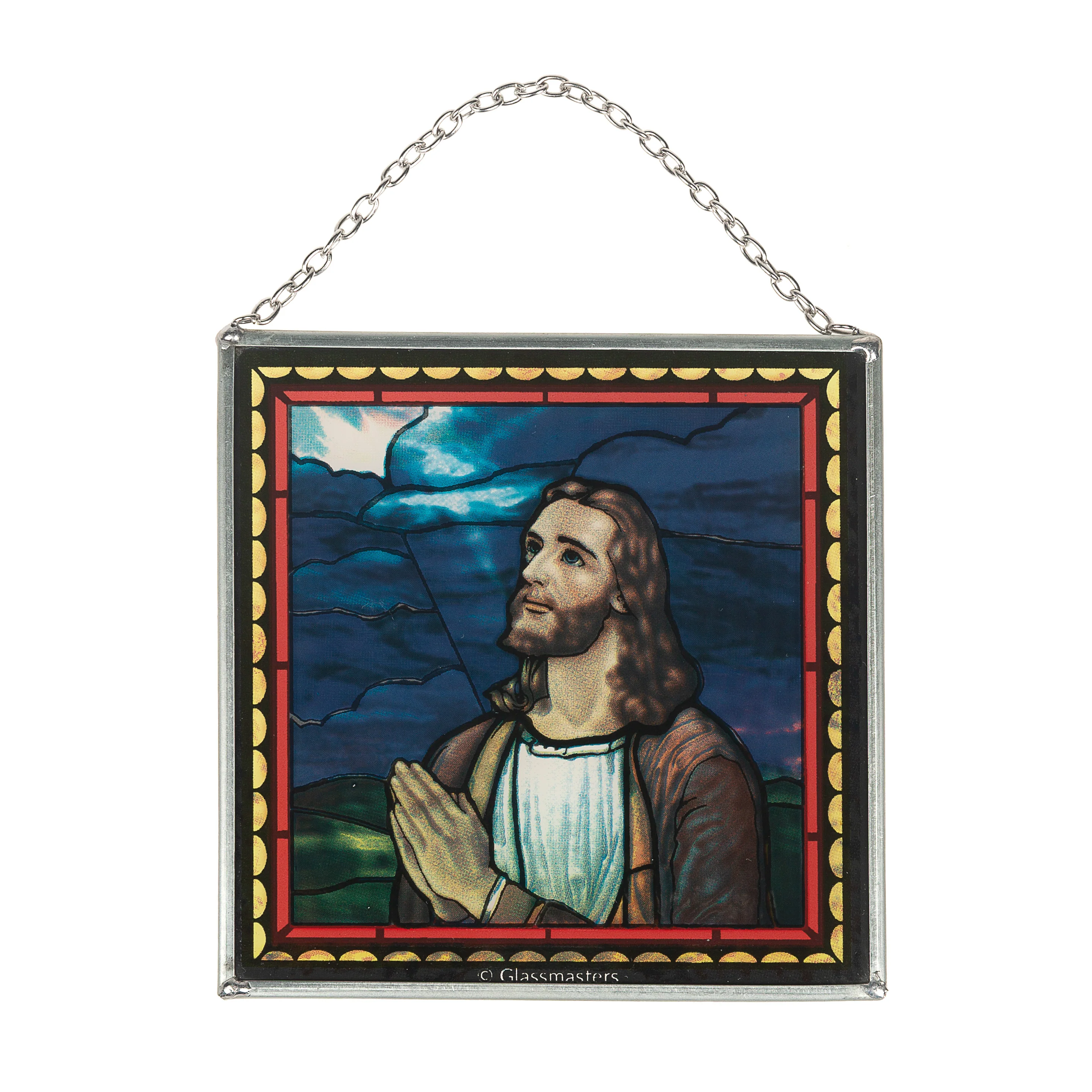 Jesus in the Garden Stained Glass Window - 3.5" - Image 2