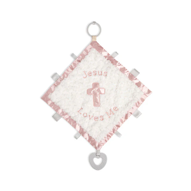 Jesus Loves Me Activity Blanket - Blue or Pink - Image 8