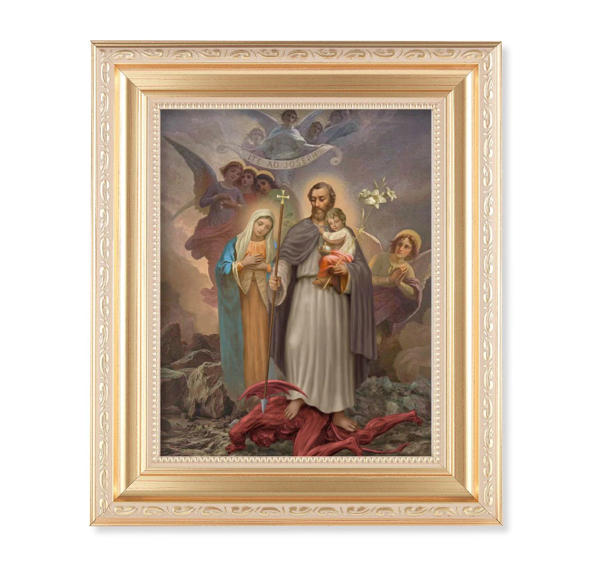 Joseph Terror of Demons in Satin Gold Frame