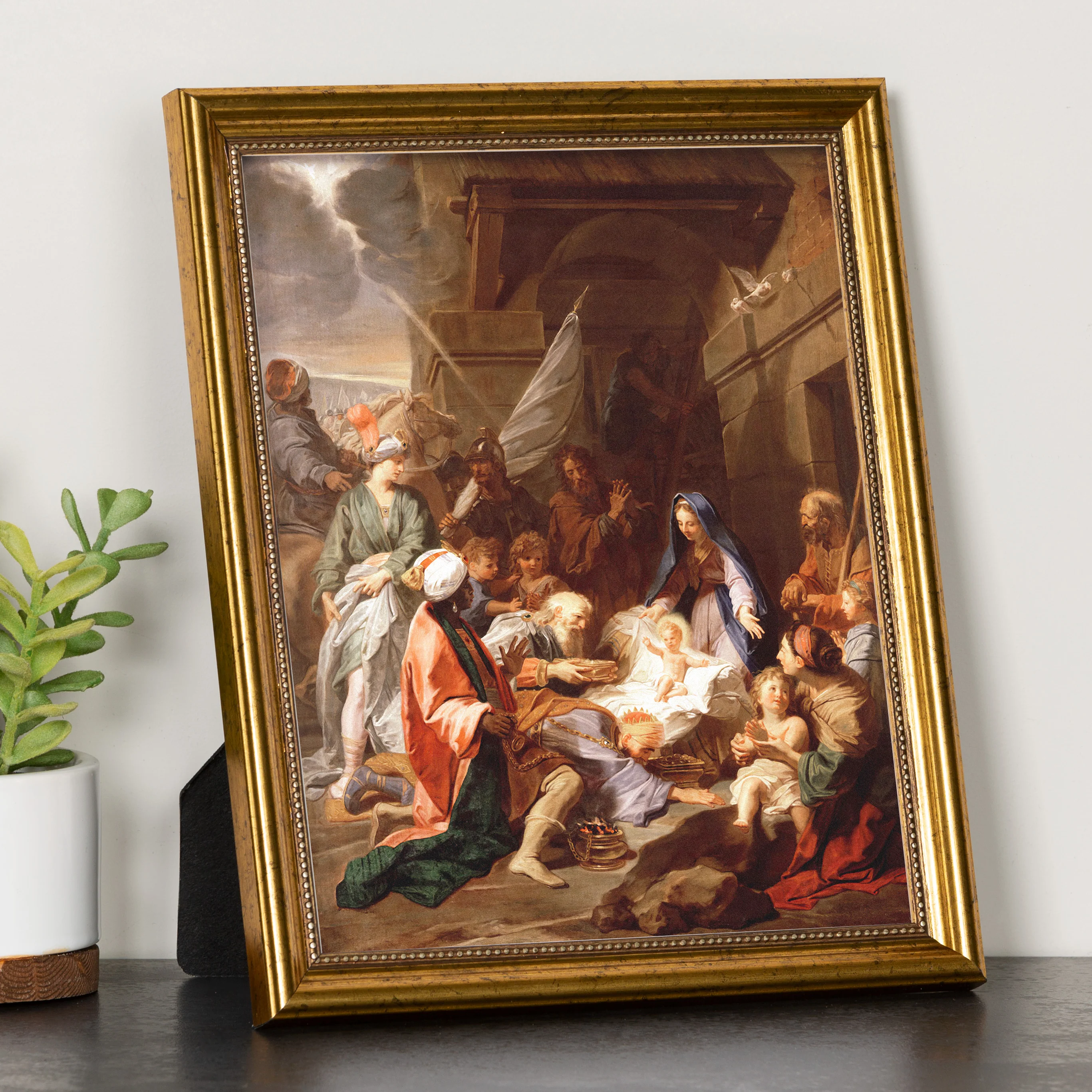 Jouvenet Adoration of the Magi Gold Framed Print - Multiple Sizes - Image 2