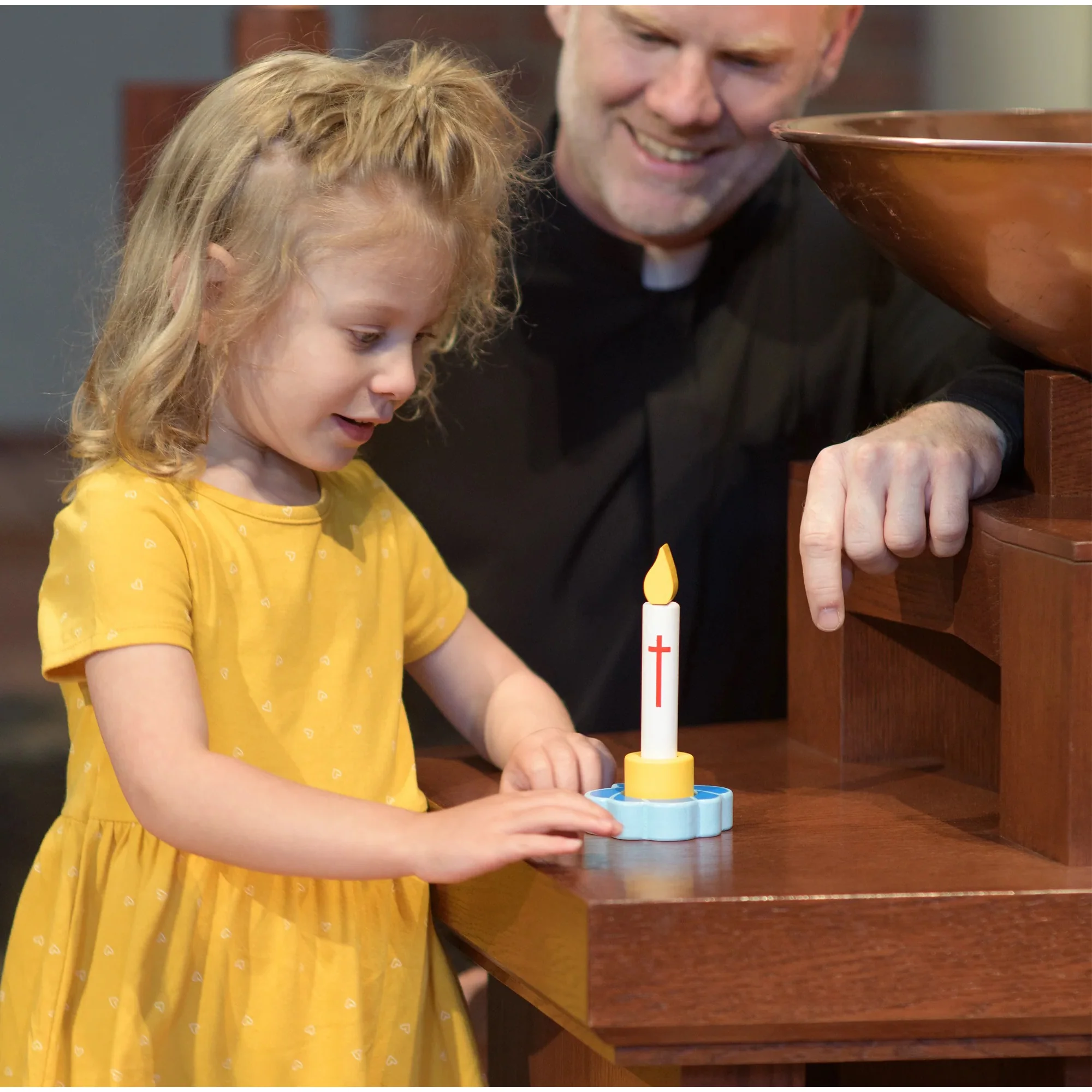 Kids Wooden Baptism Candle - Image 5