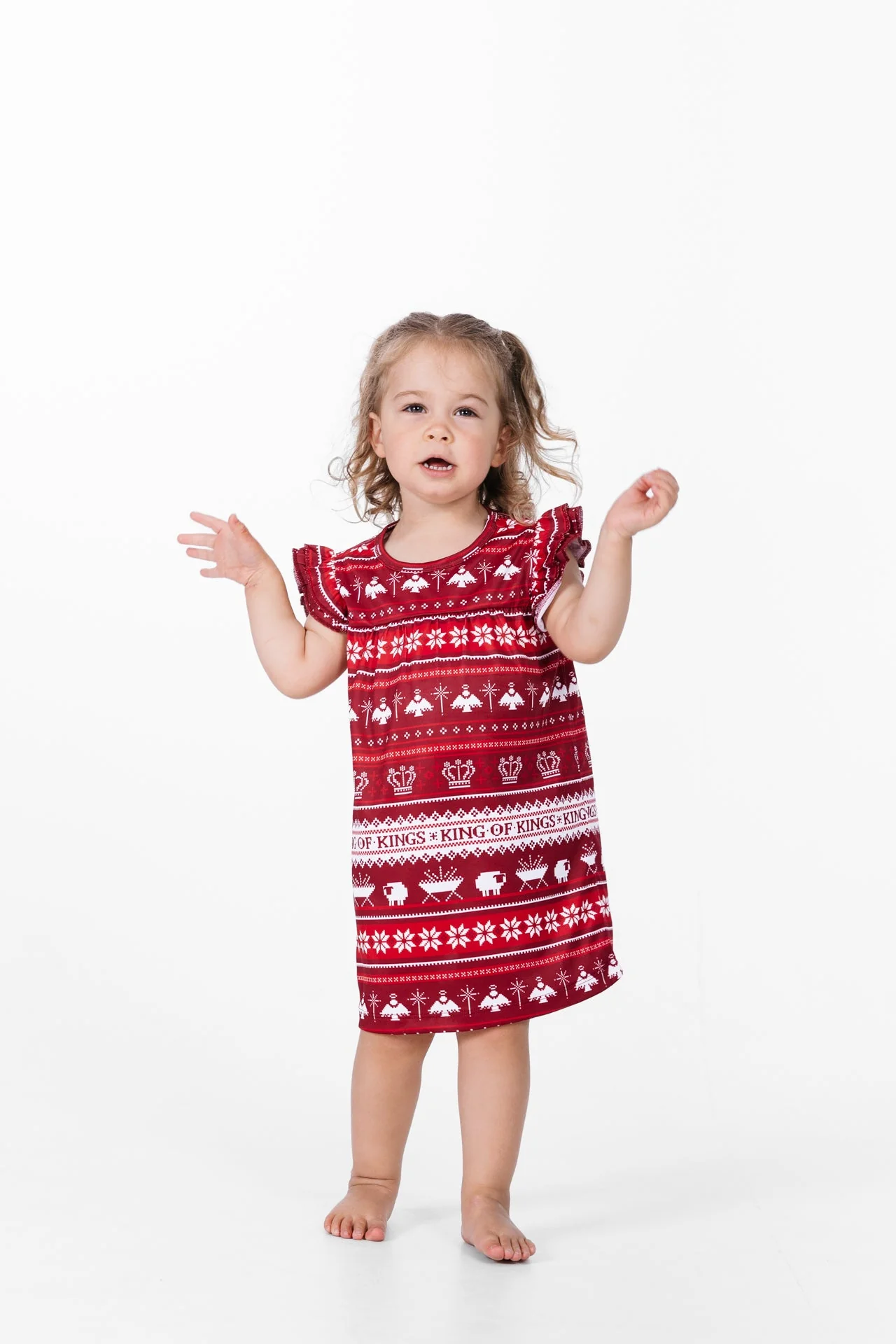 King of Kings Ruby Red PJ Girls Nightgown Polyester - Image 2