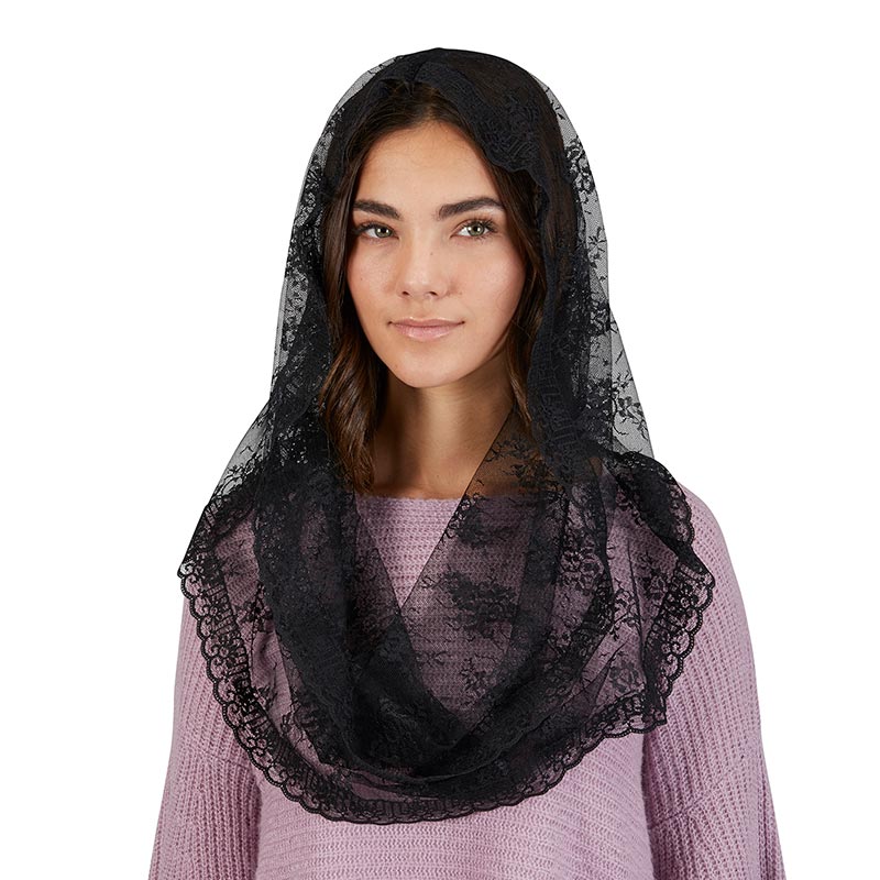 Lace Infinity Chapel Veil - Multiple Colors - Image 10