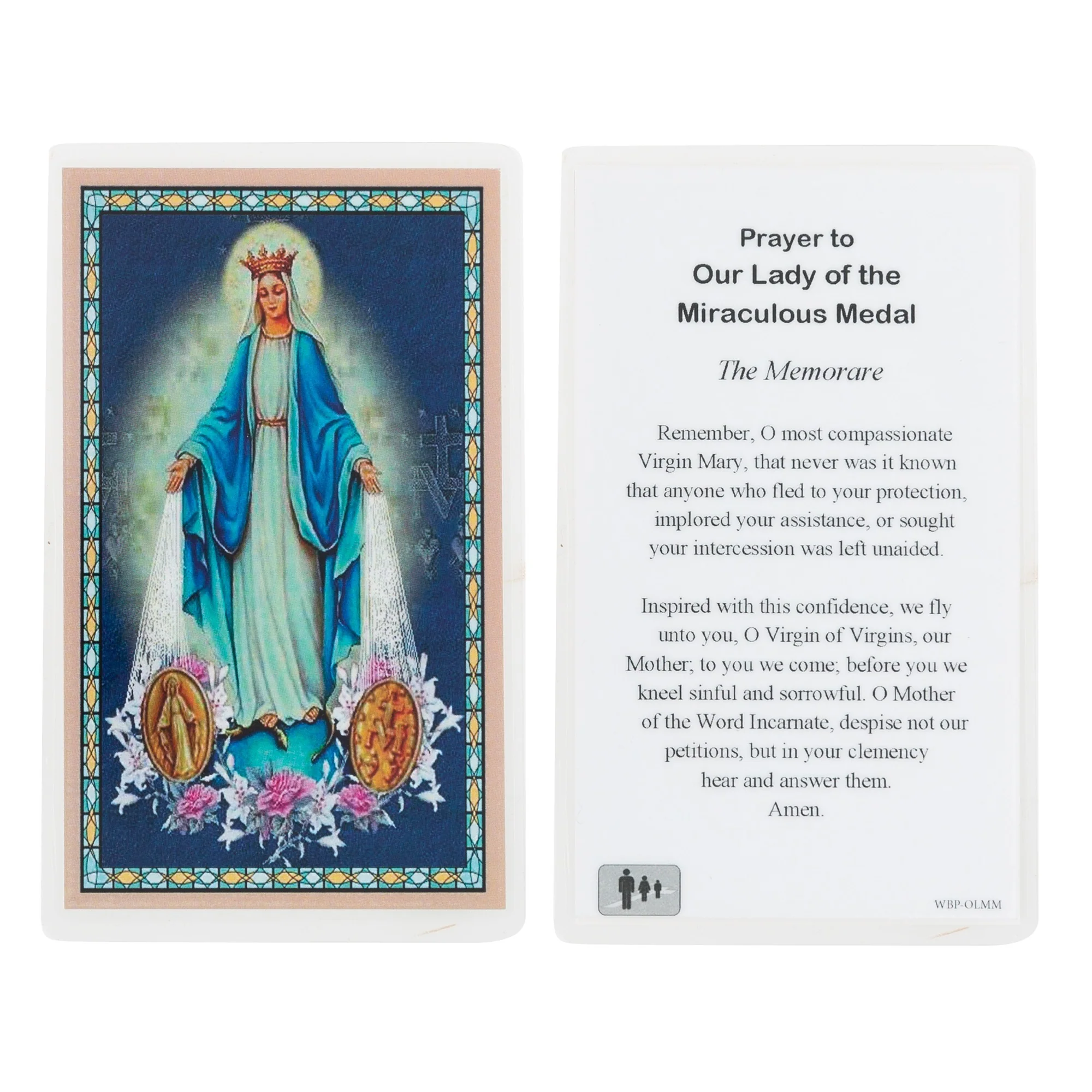 Large Miraculous Medal with Prayer Card - Image 3
