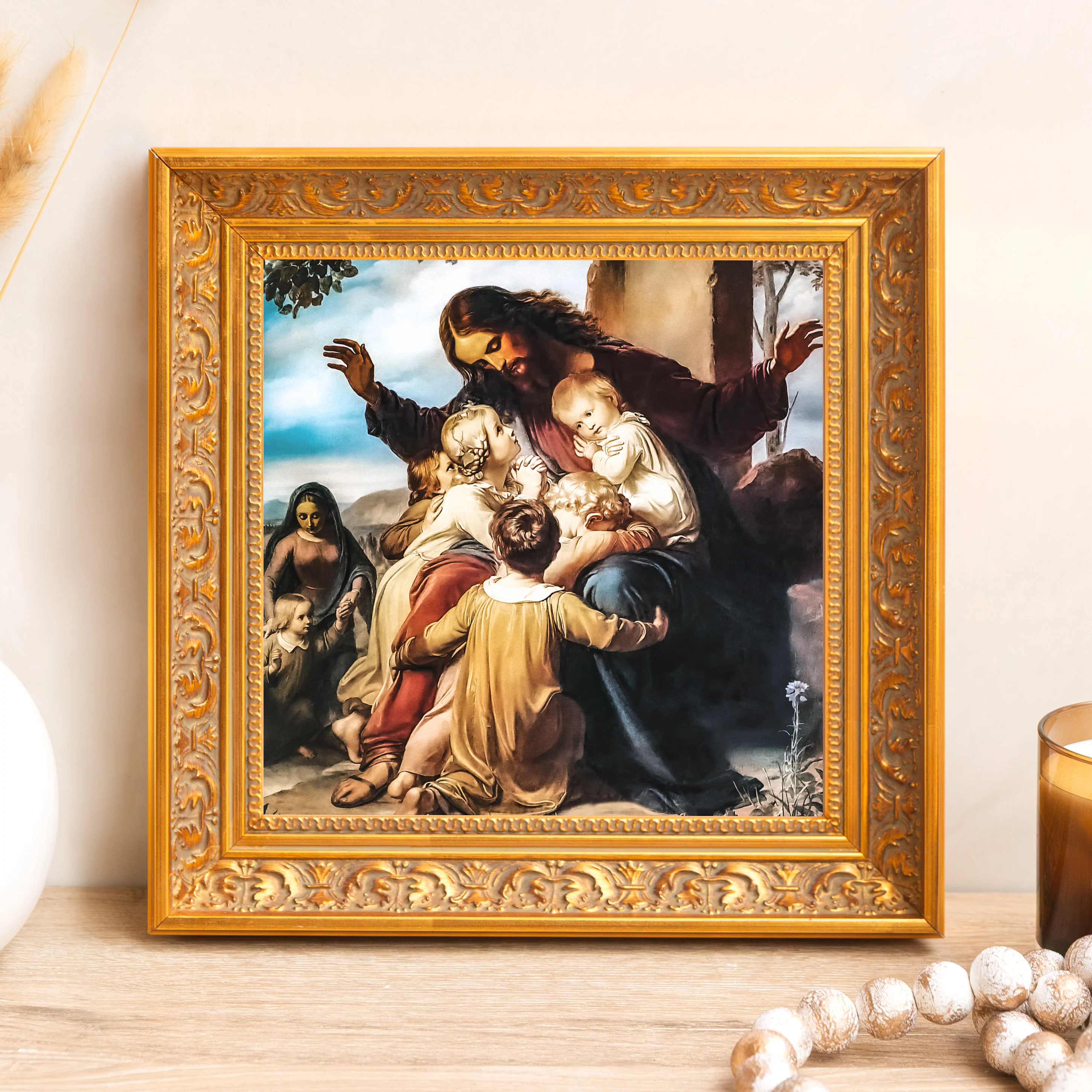 Let the Children Come Framed Canvas - Sacred Mini Collection