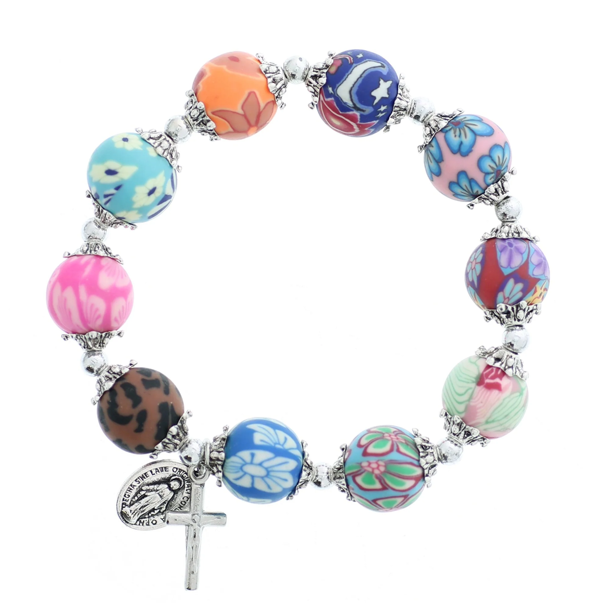 Lily Multi-Color Rosary Bracelet - Image 2