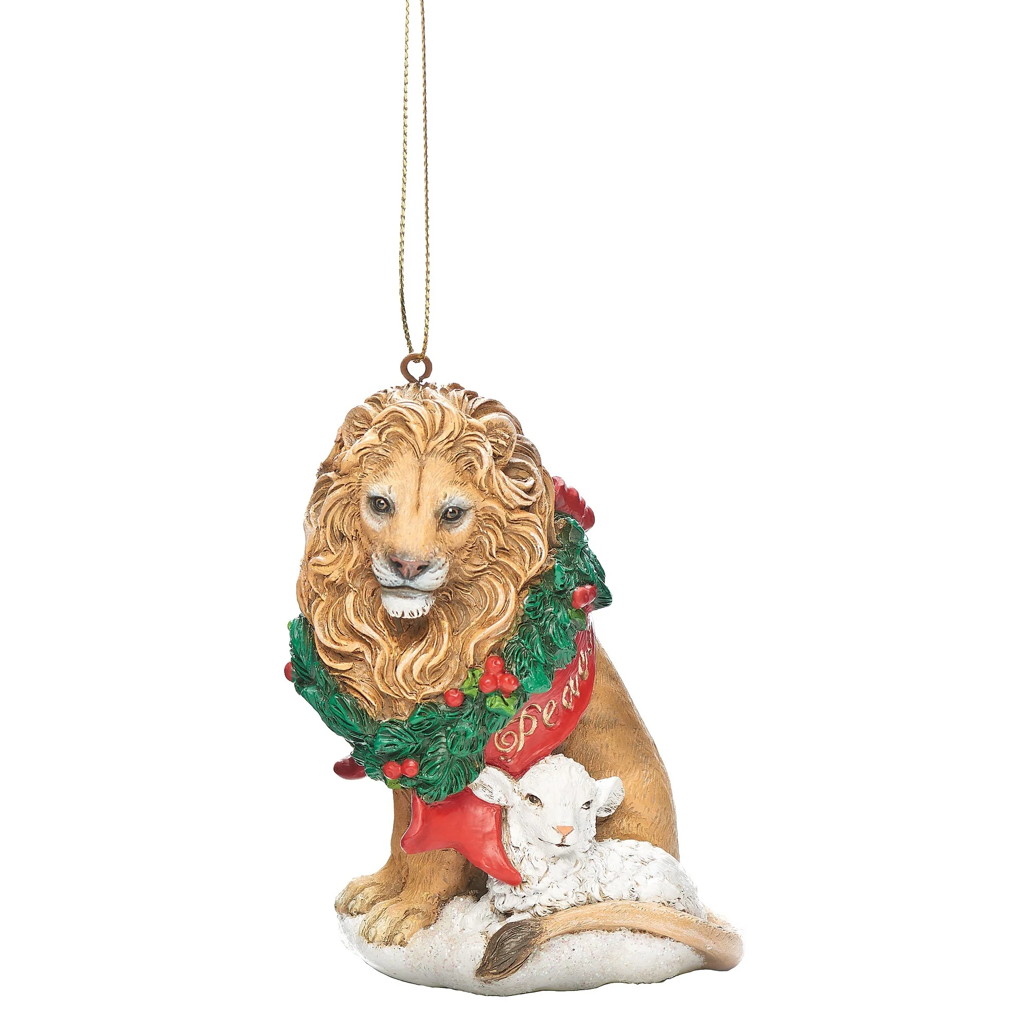 Lion and Lamb Christmas Ornament