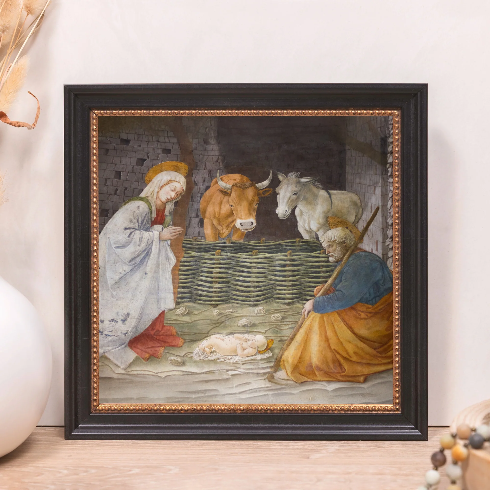 Lippi's The Nativity Framed Canvas - Sacred Mini Collection - Image 11
