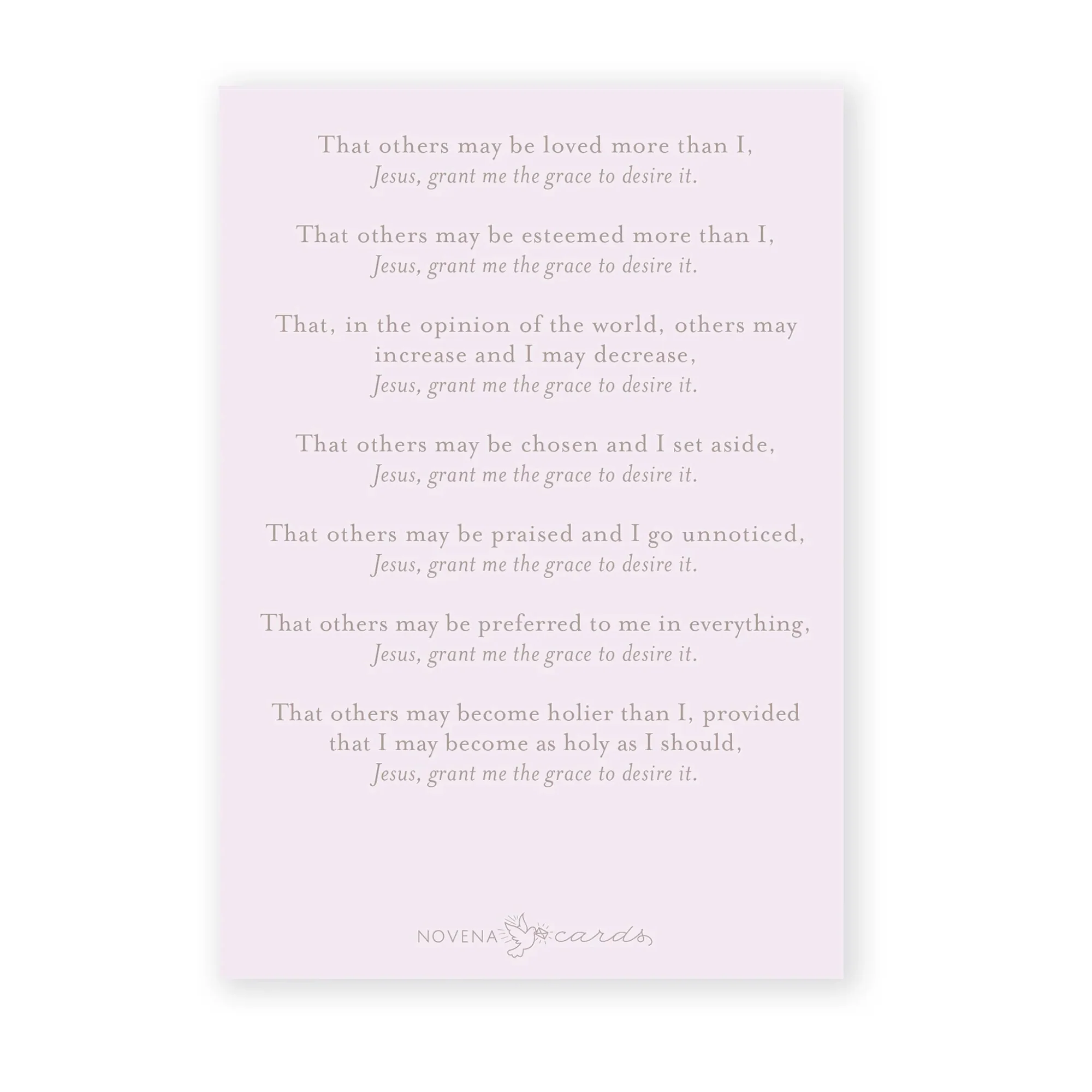 Litany of Humility Folded Prayer Card - Image 3