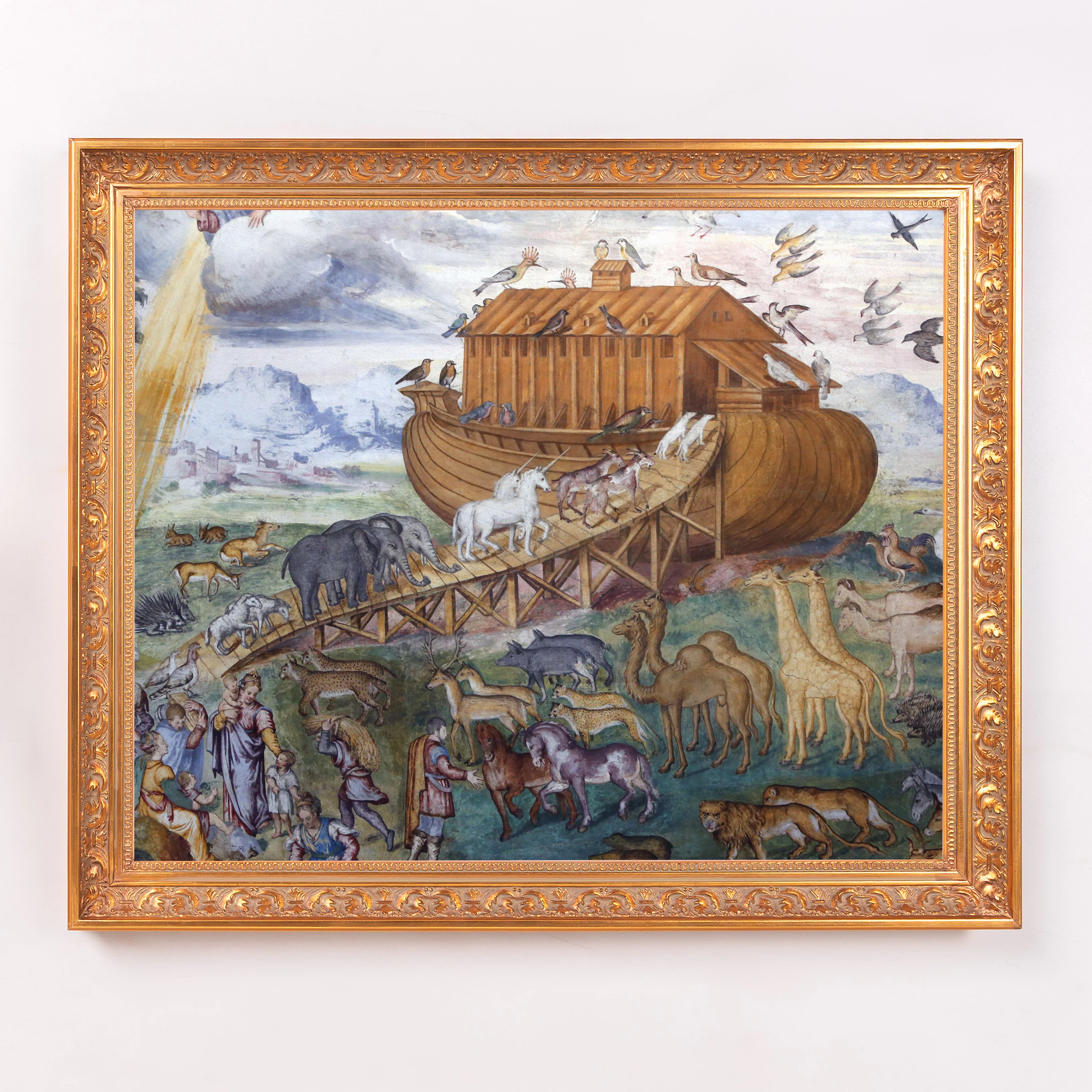 Luini's Noah's Ark Framed Canvas - Sacred Signature Collection