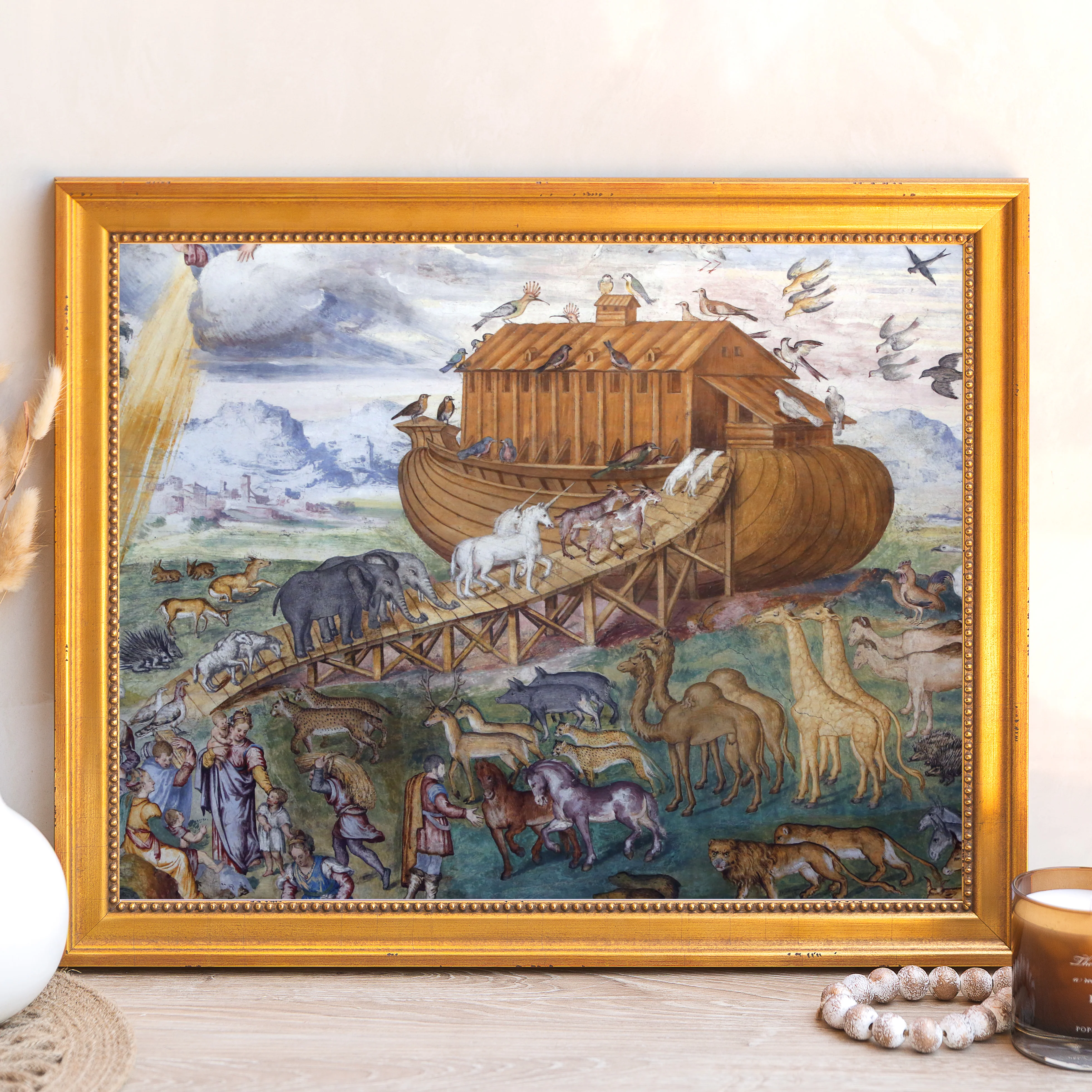 Luini's Noah's Ark Framed Canvas - Sacred Signature Collection - Image 6