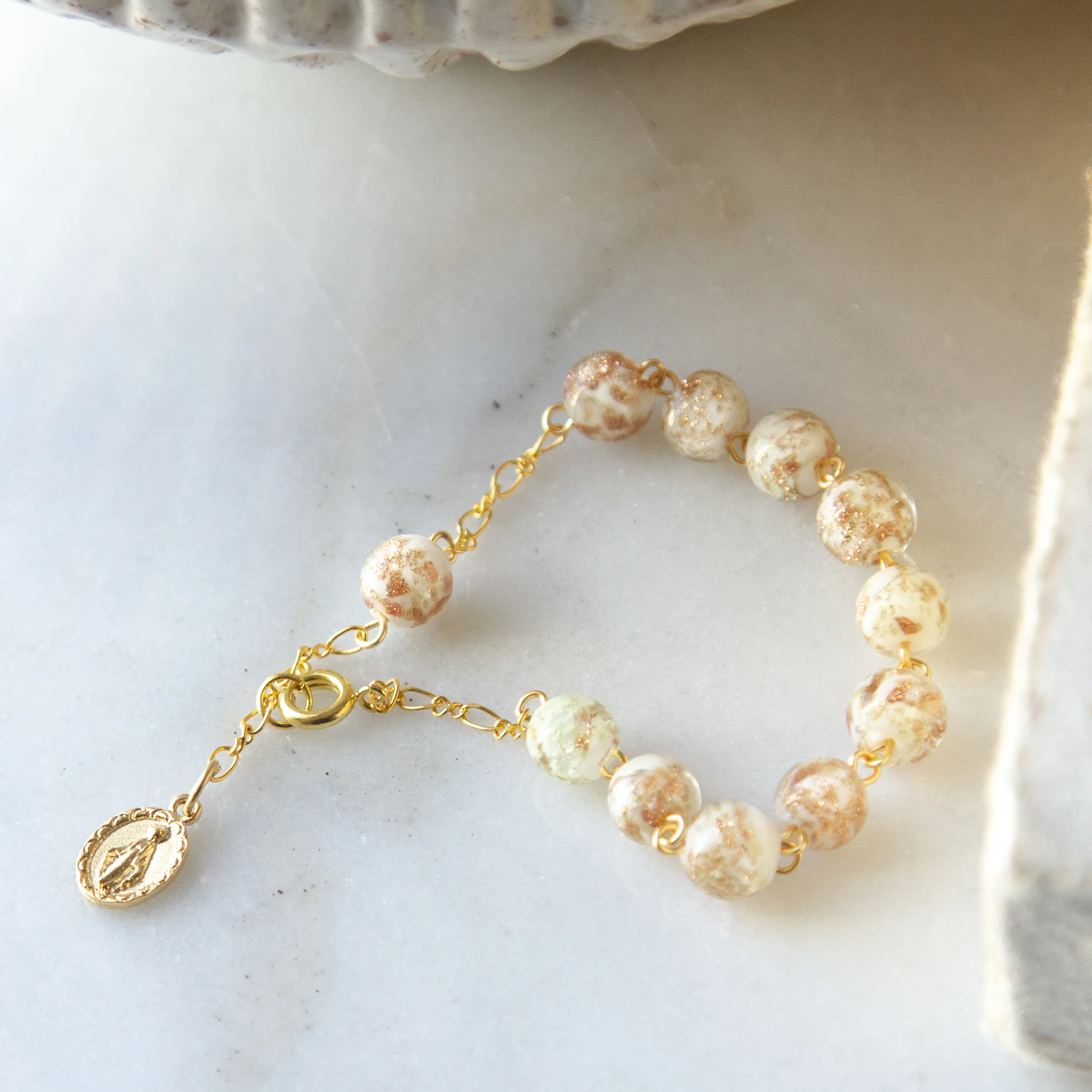 Luminous Glass Rosary Bracelet from Fatima - Image 4