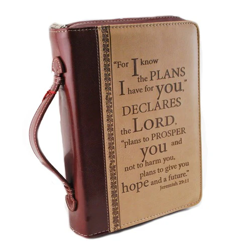 Lux Leather Bible Cover with Scripture Verse - Image 5